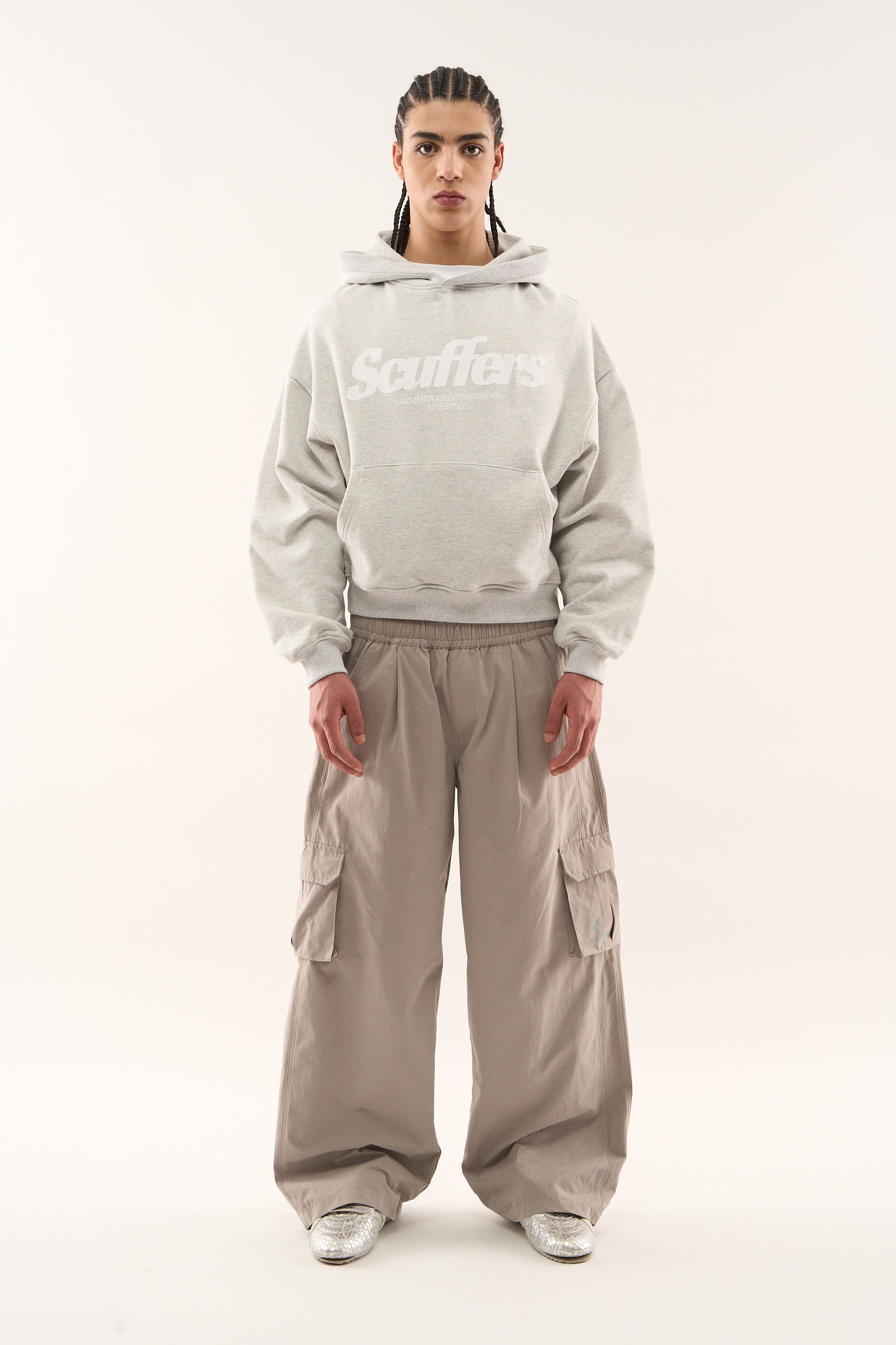 Sweat à capuche gris clair Pop