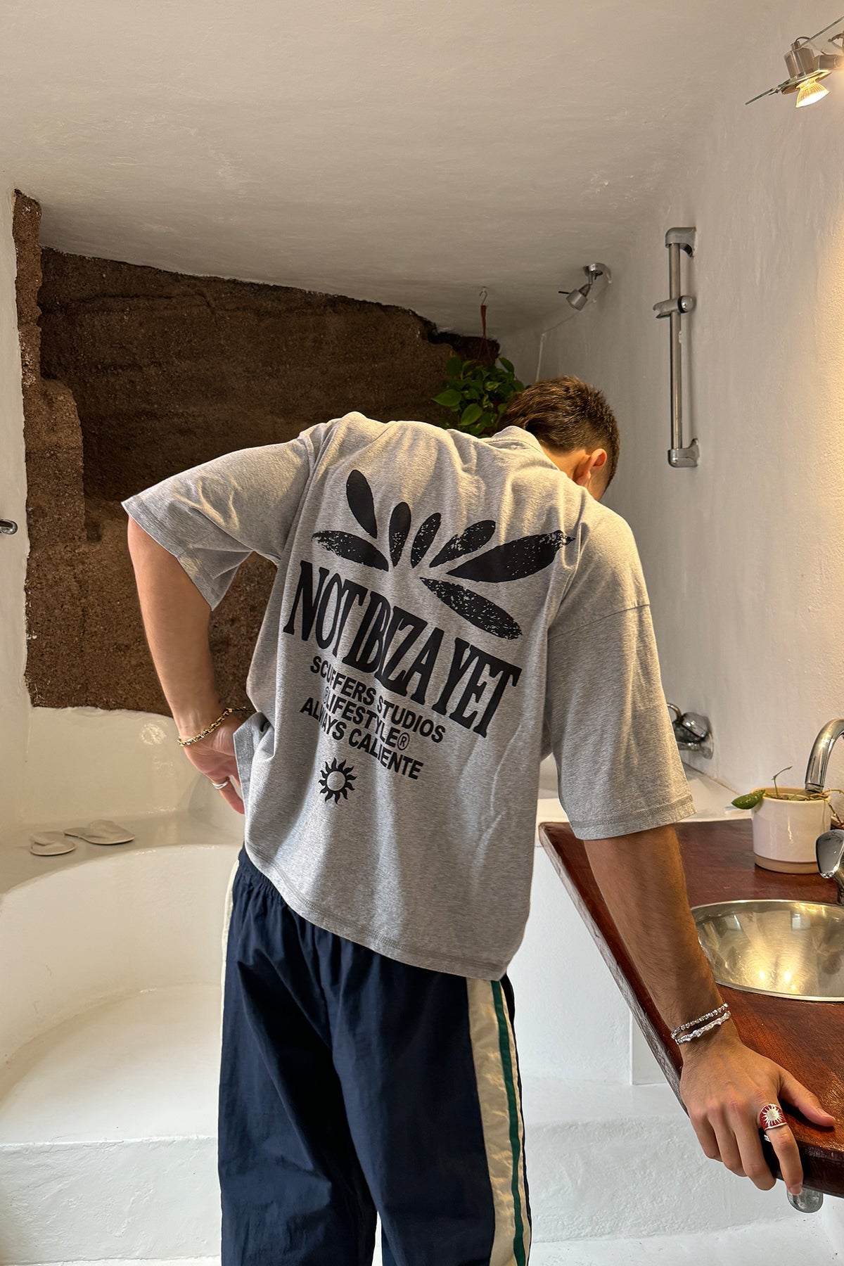 T-shirt gris clair Not Ibiza