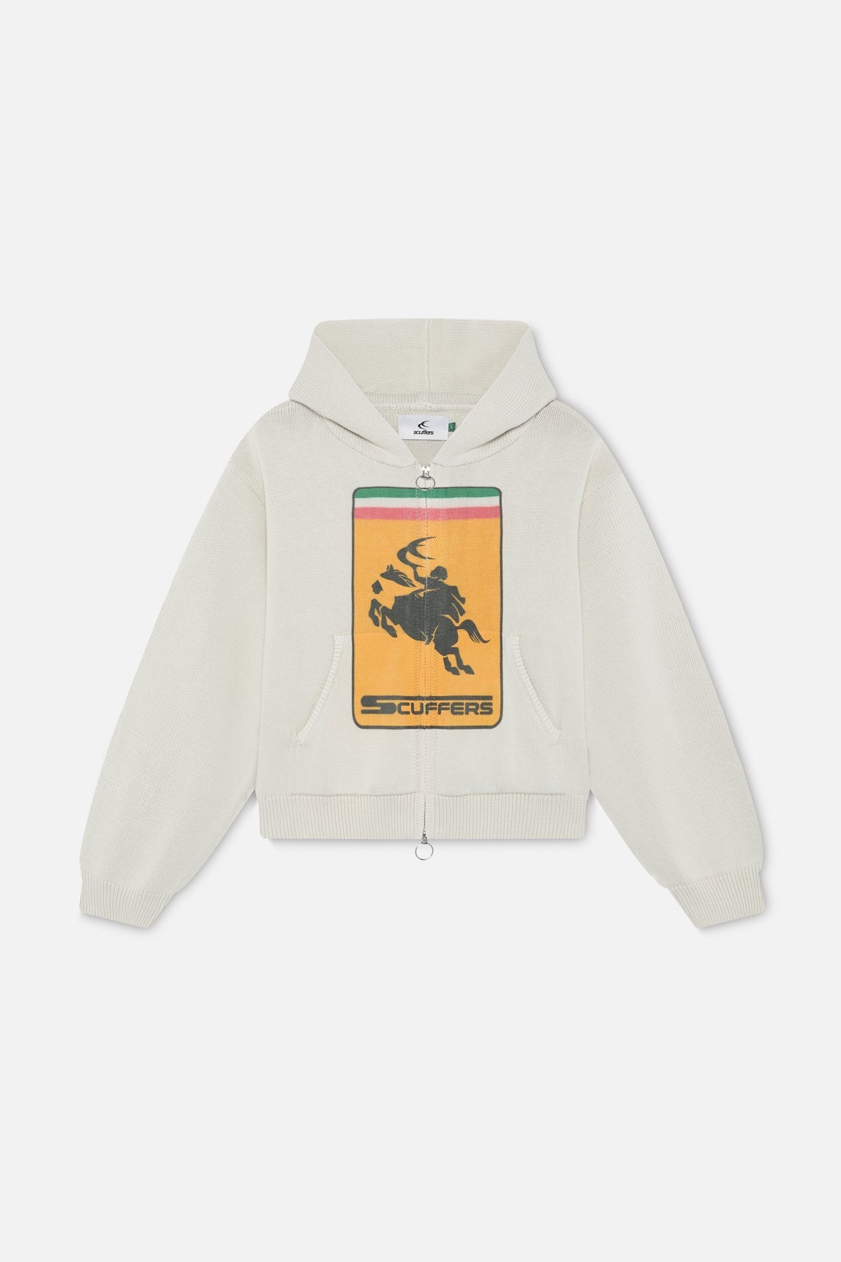 Fermeture éclair en maille écrue Rarri