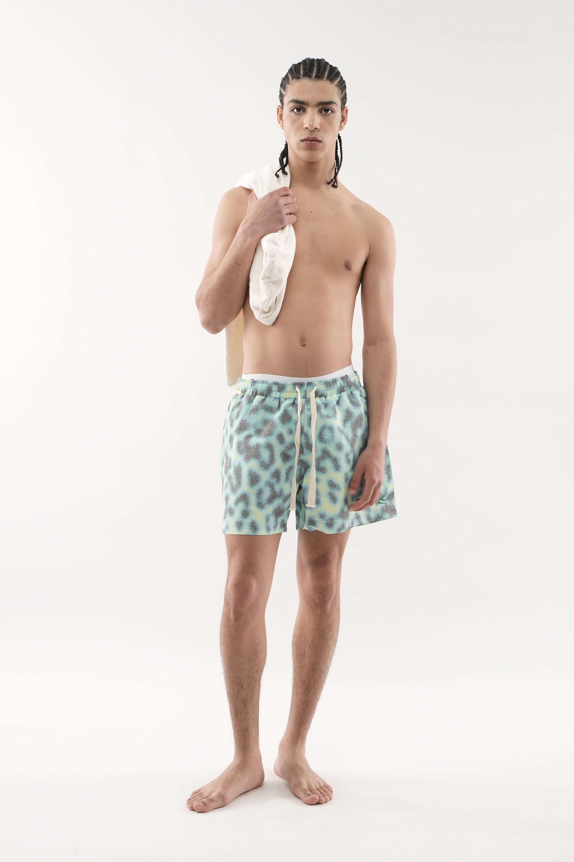 Maillot de bain bleu léopard