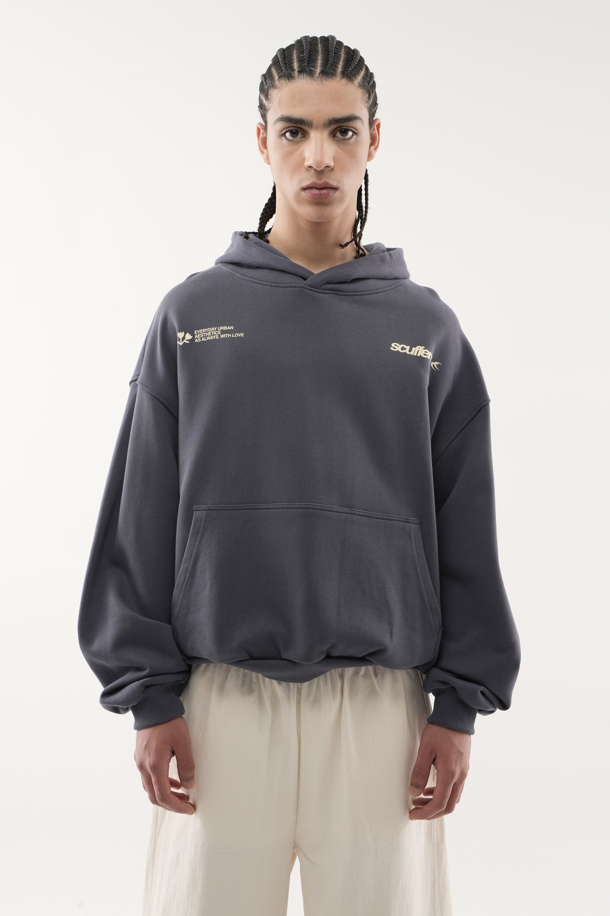 Sweat à capuche bleu SC