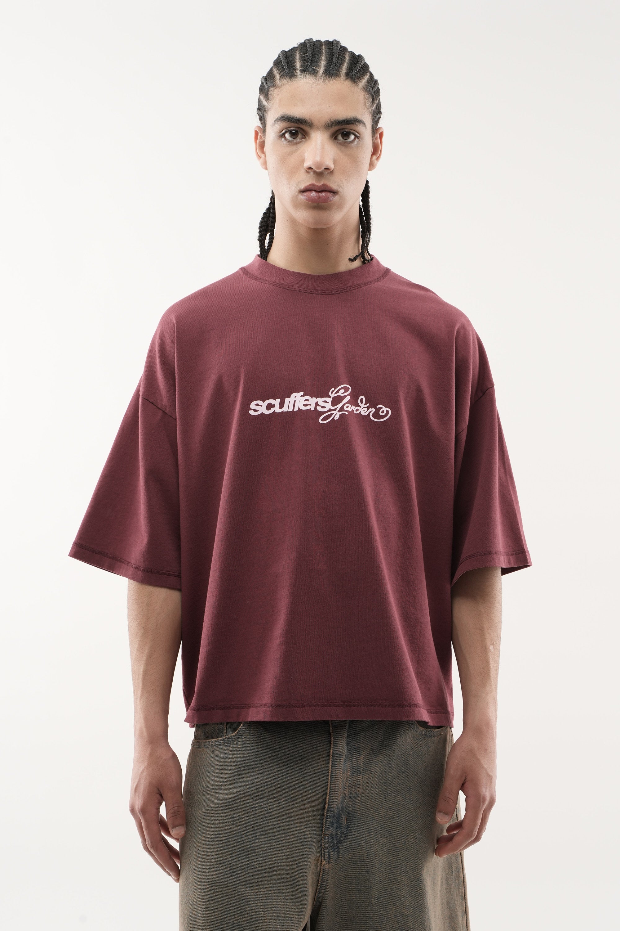 T-shirt bordeaux jardin