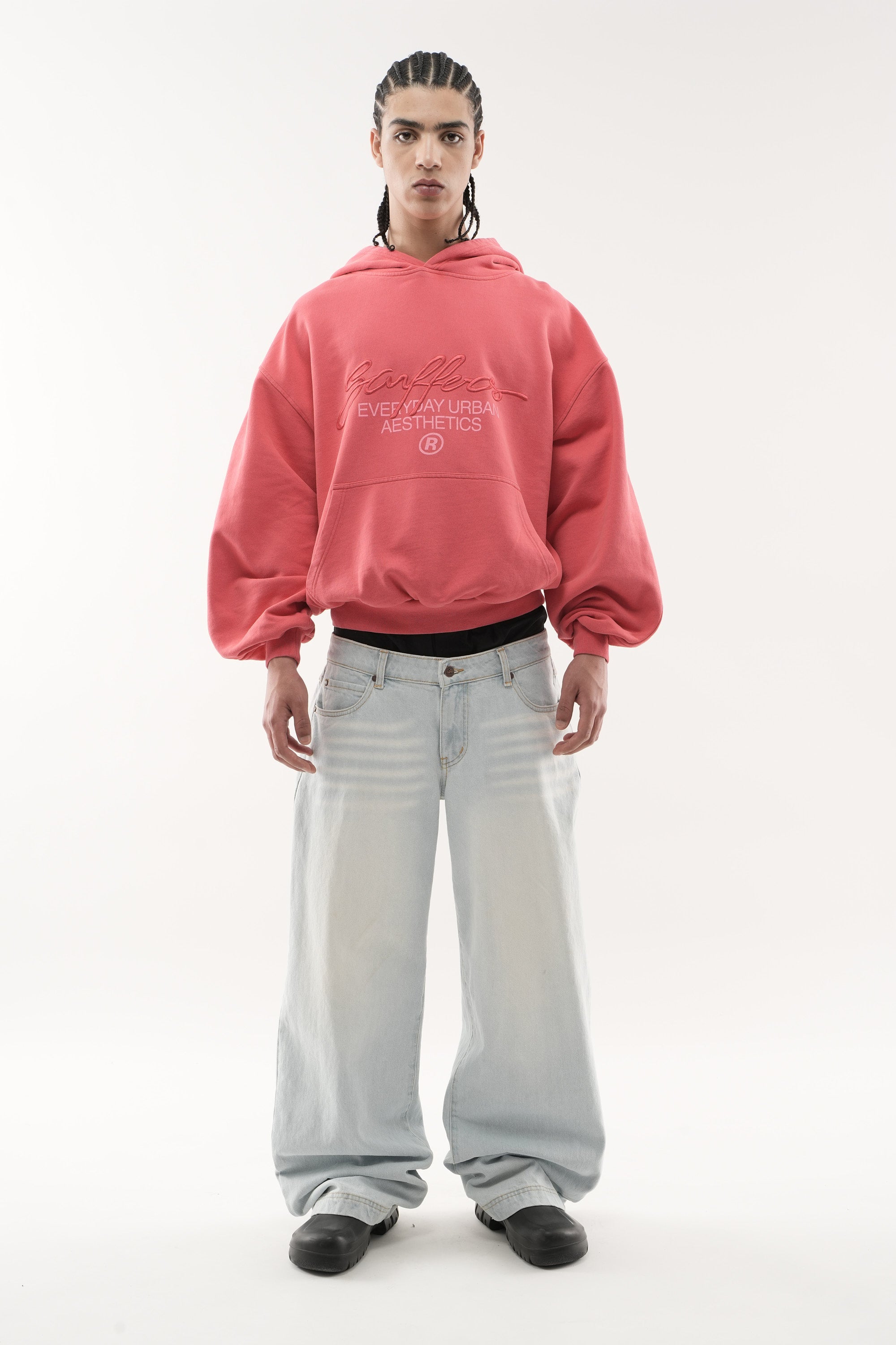 Sweat à capuche rouge clair Signature