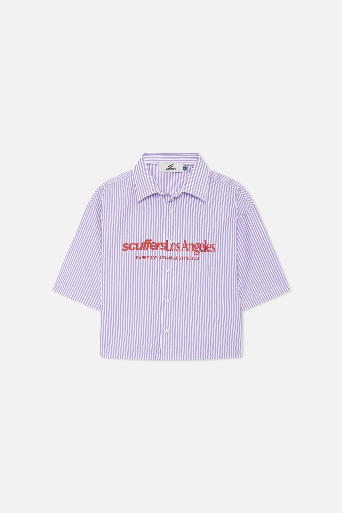 Chemise à rayures violettes « Not LA Yet »