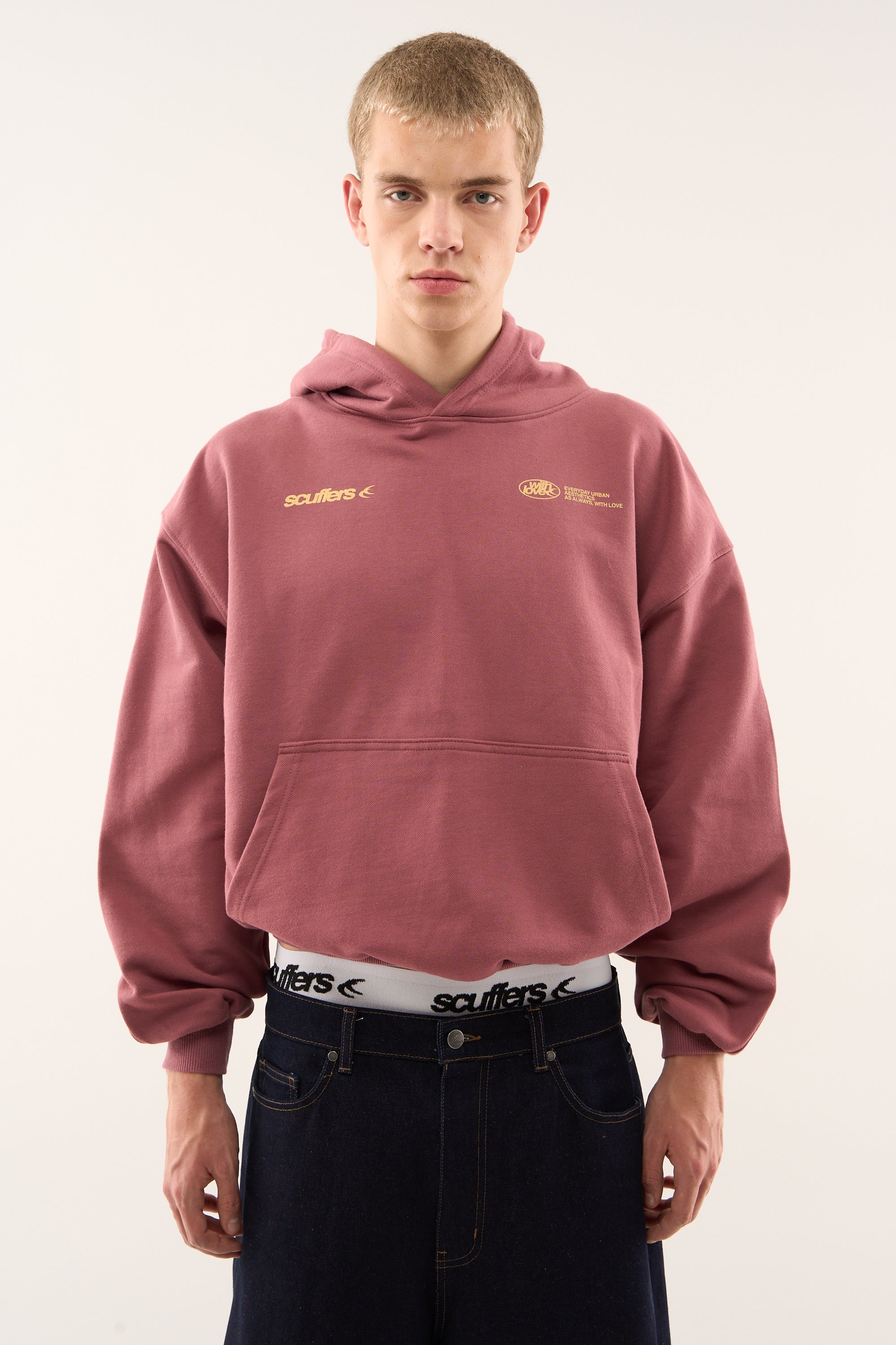 Sweat à capuche bordeaux