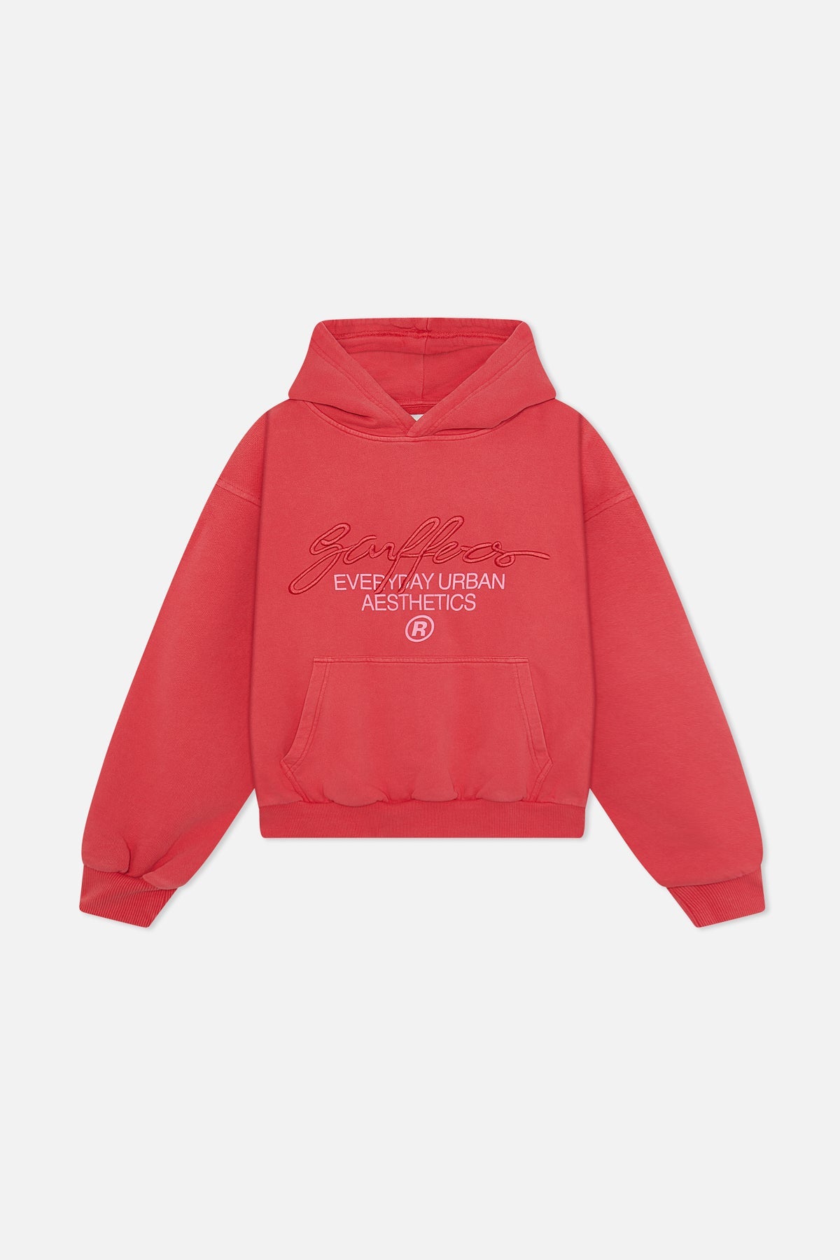 Sweat à capuche rouge clair Signature