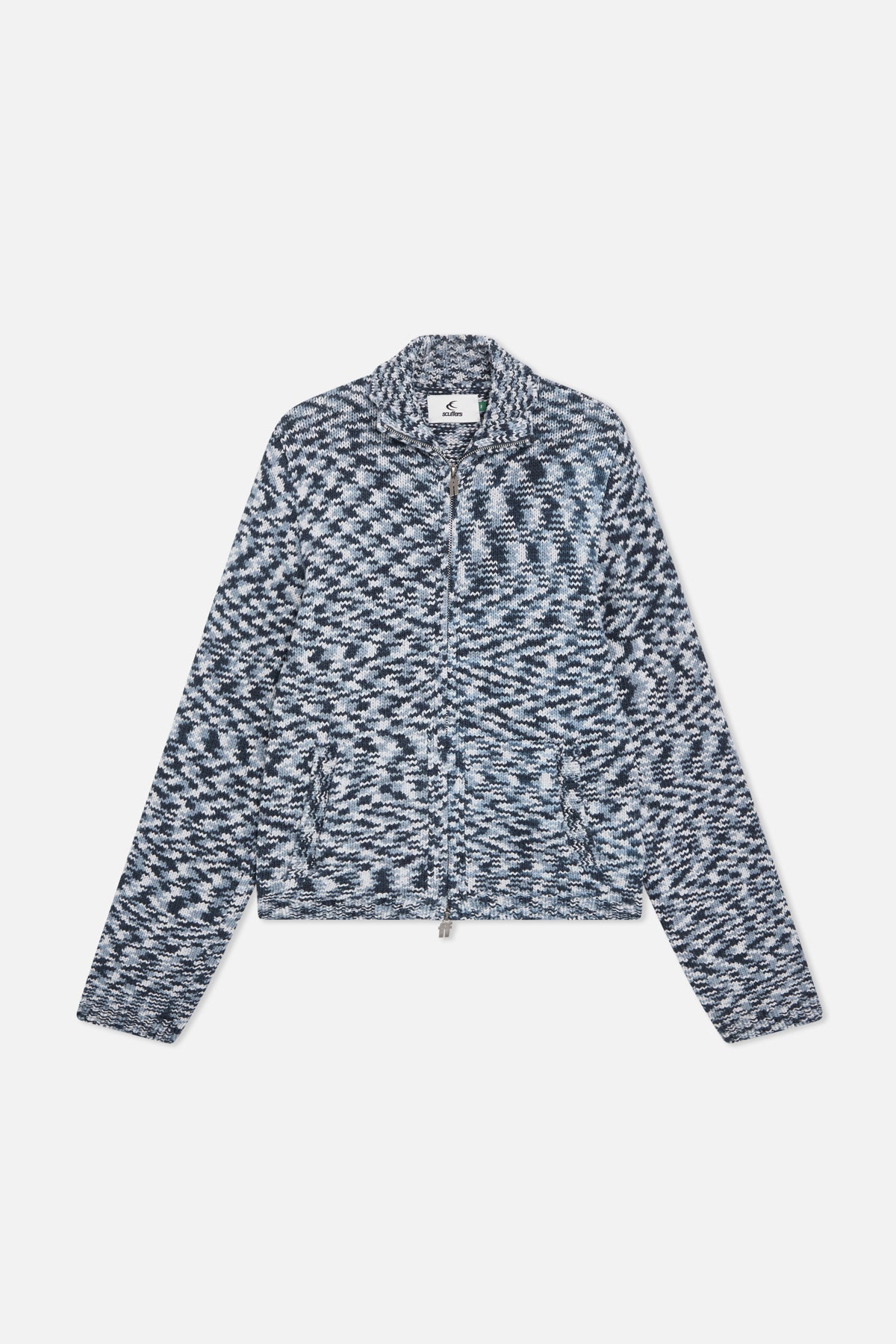 Fermeture éclair en maille grise tropicale