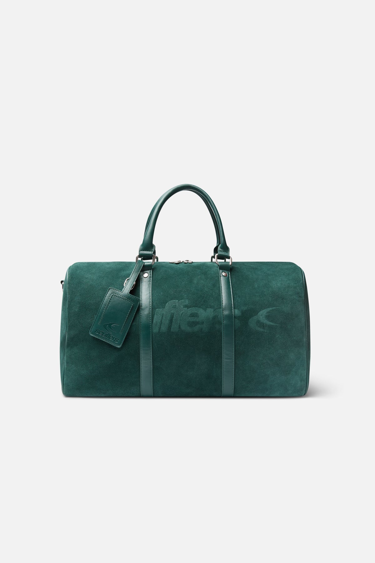 Sac de voyage vert en daim