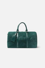 Sac de voyage vert en daim