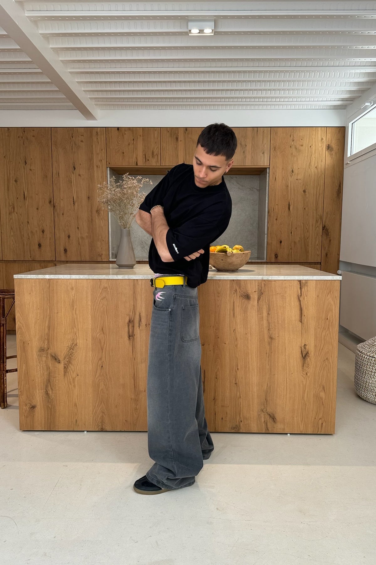 Lot de t-shirts noirs basiques