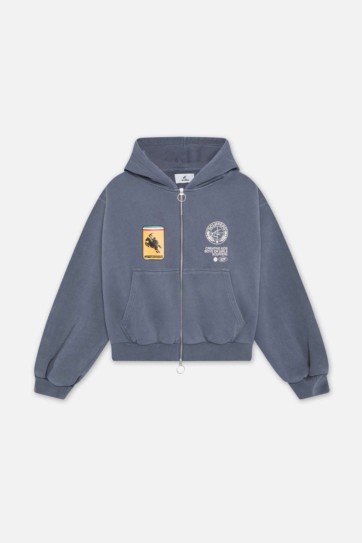 Fermeture éclair bleu clair pierre