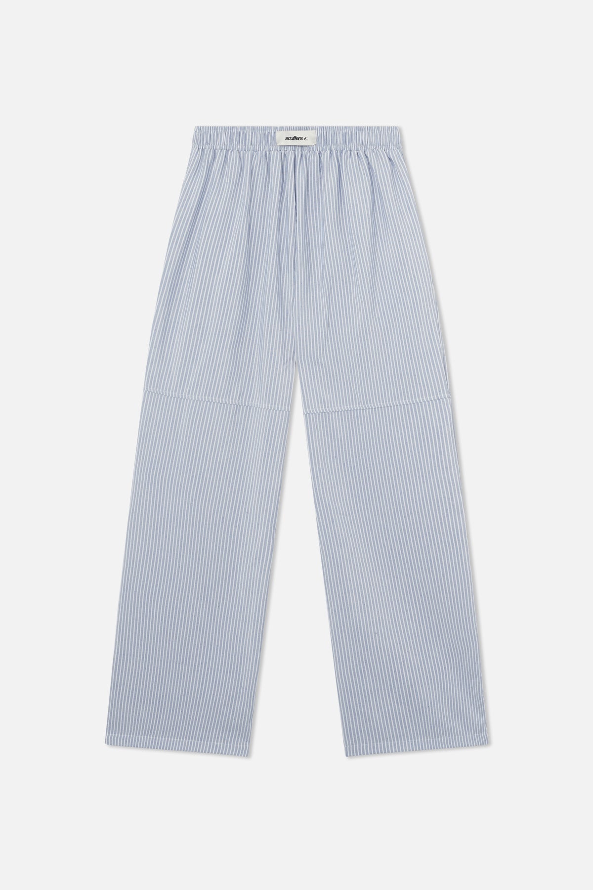 Pantalon bleu rayé