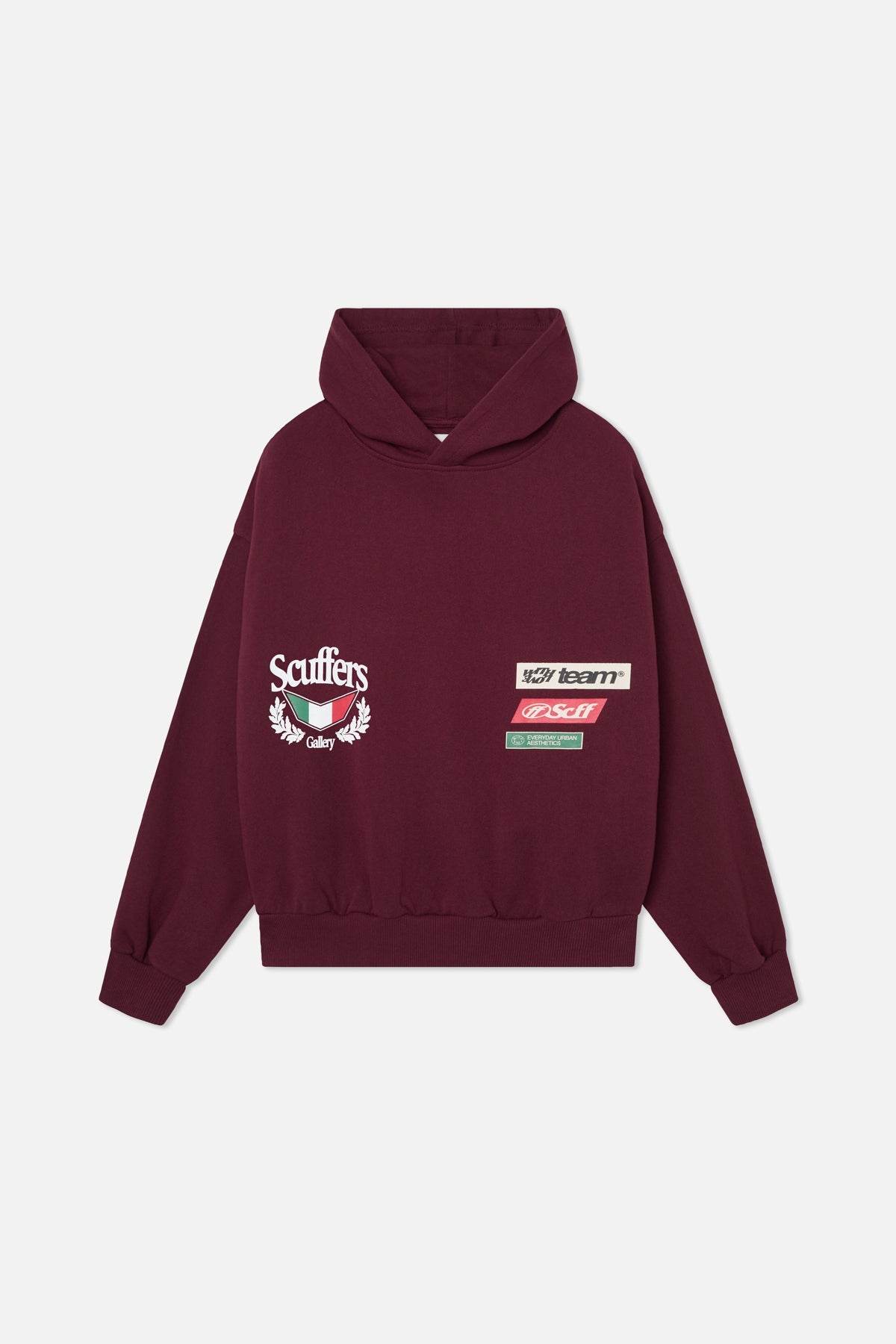 Sweat à capuche Romeo bordeaux