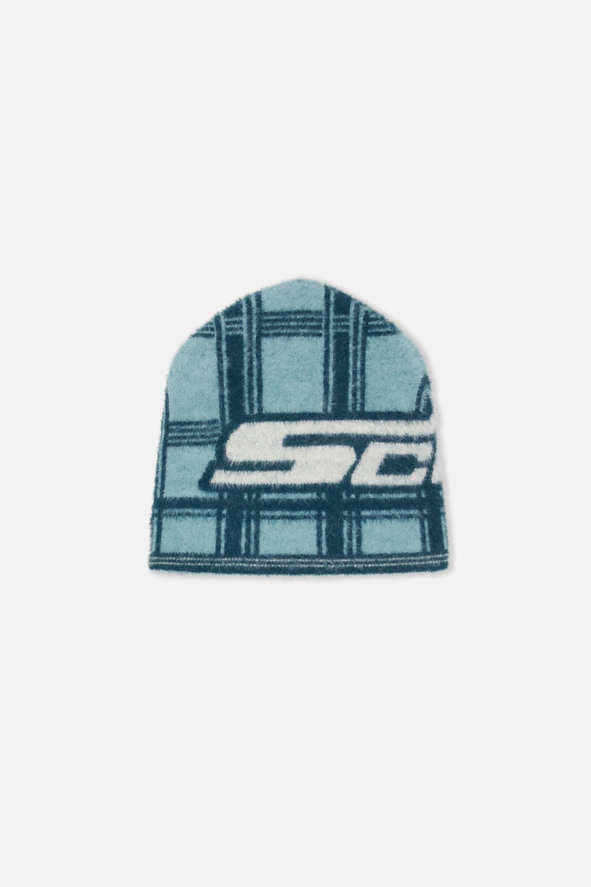 Bonnet en mohair à carreaux