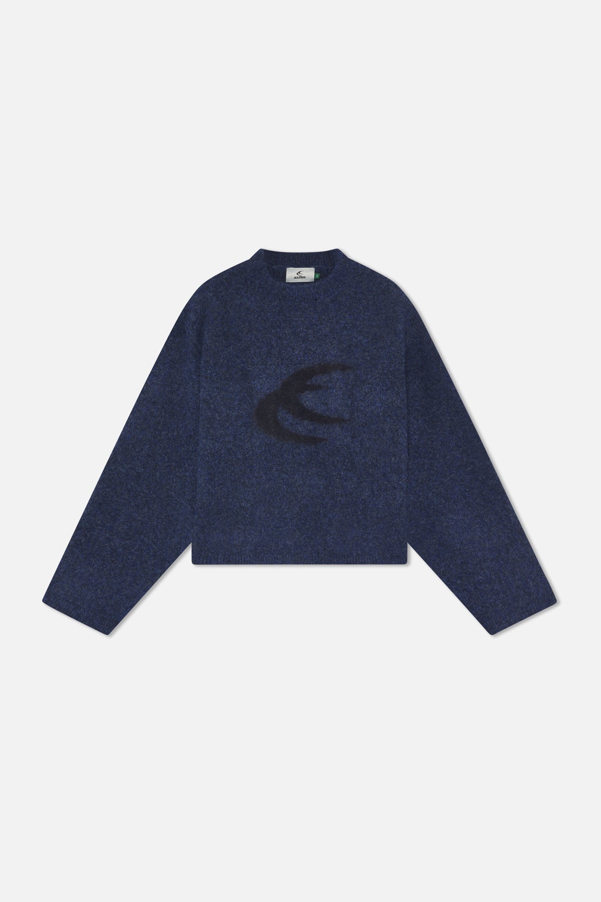 Tricot bleu mélangé