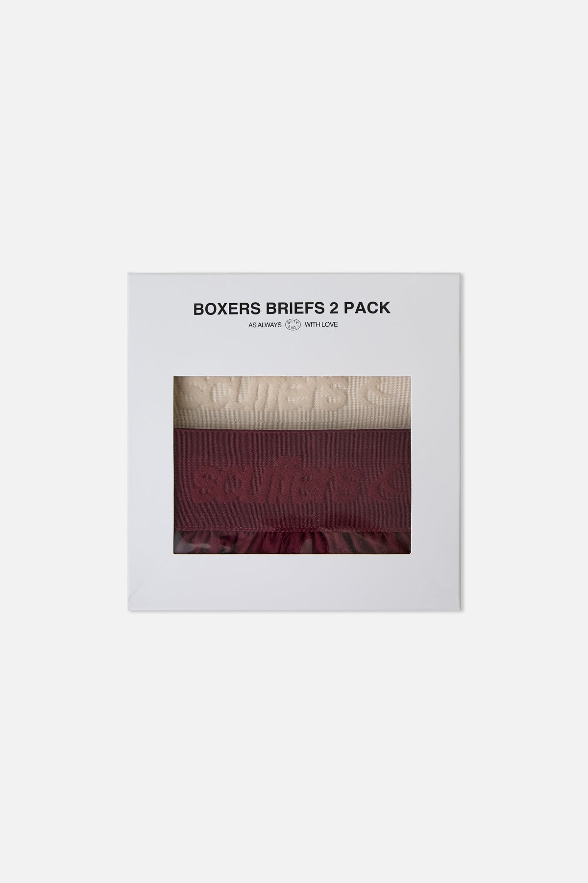 Pack boxer bordeaux et écru