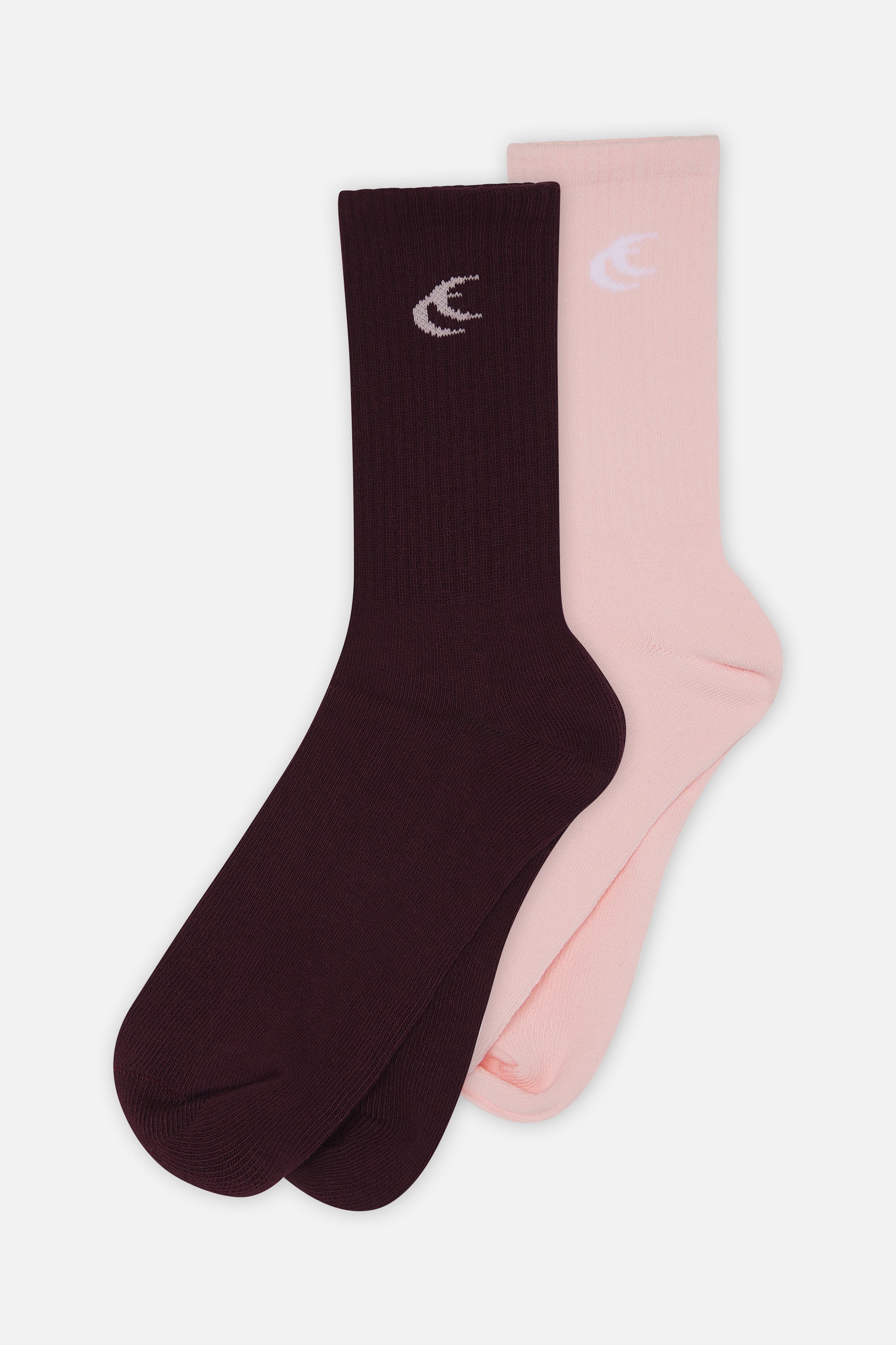 Chaussettes iconiques roses et bordeaux