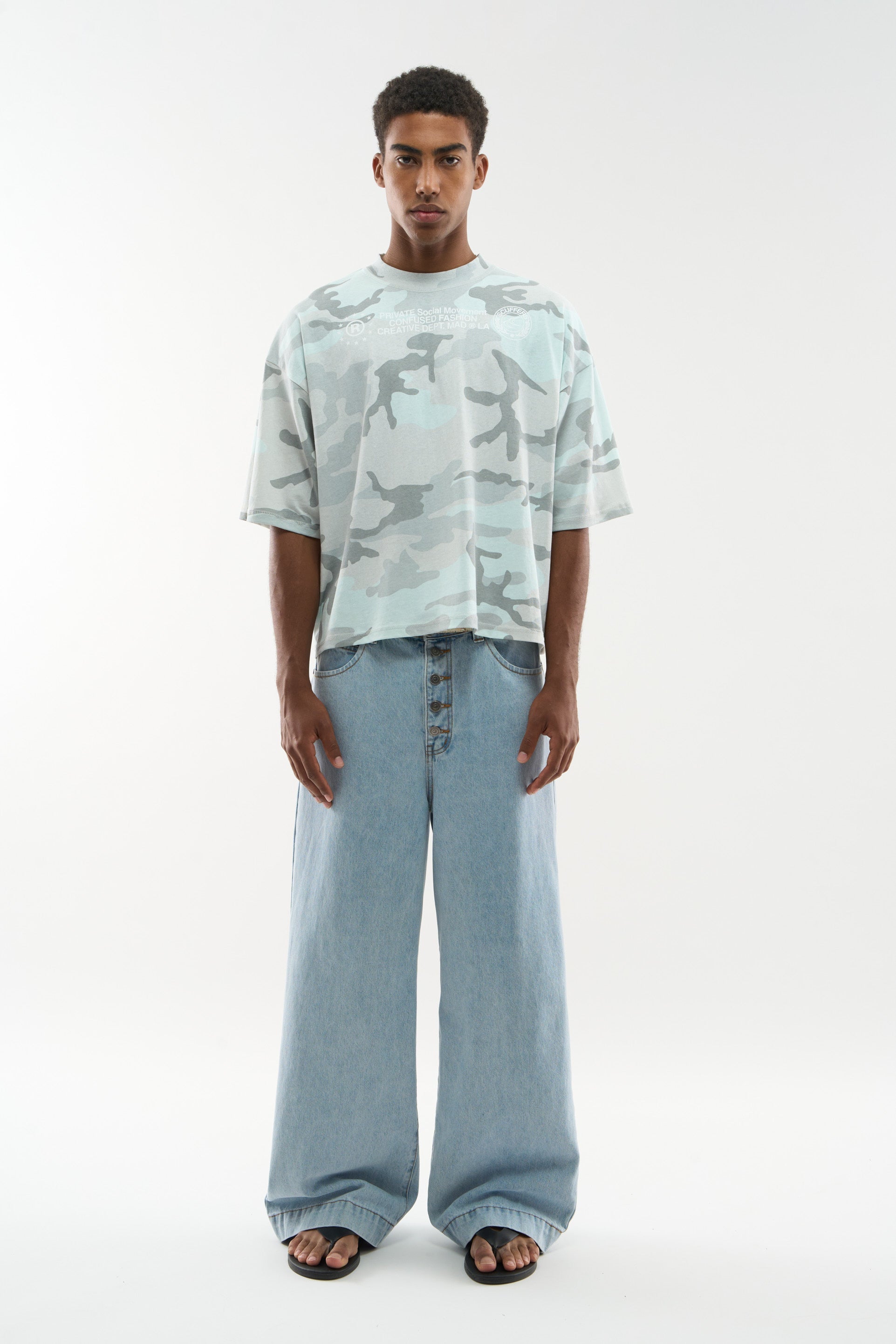 T-shirt camouflage gris clair Confused