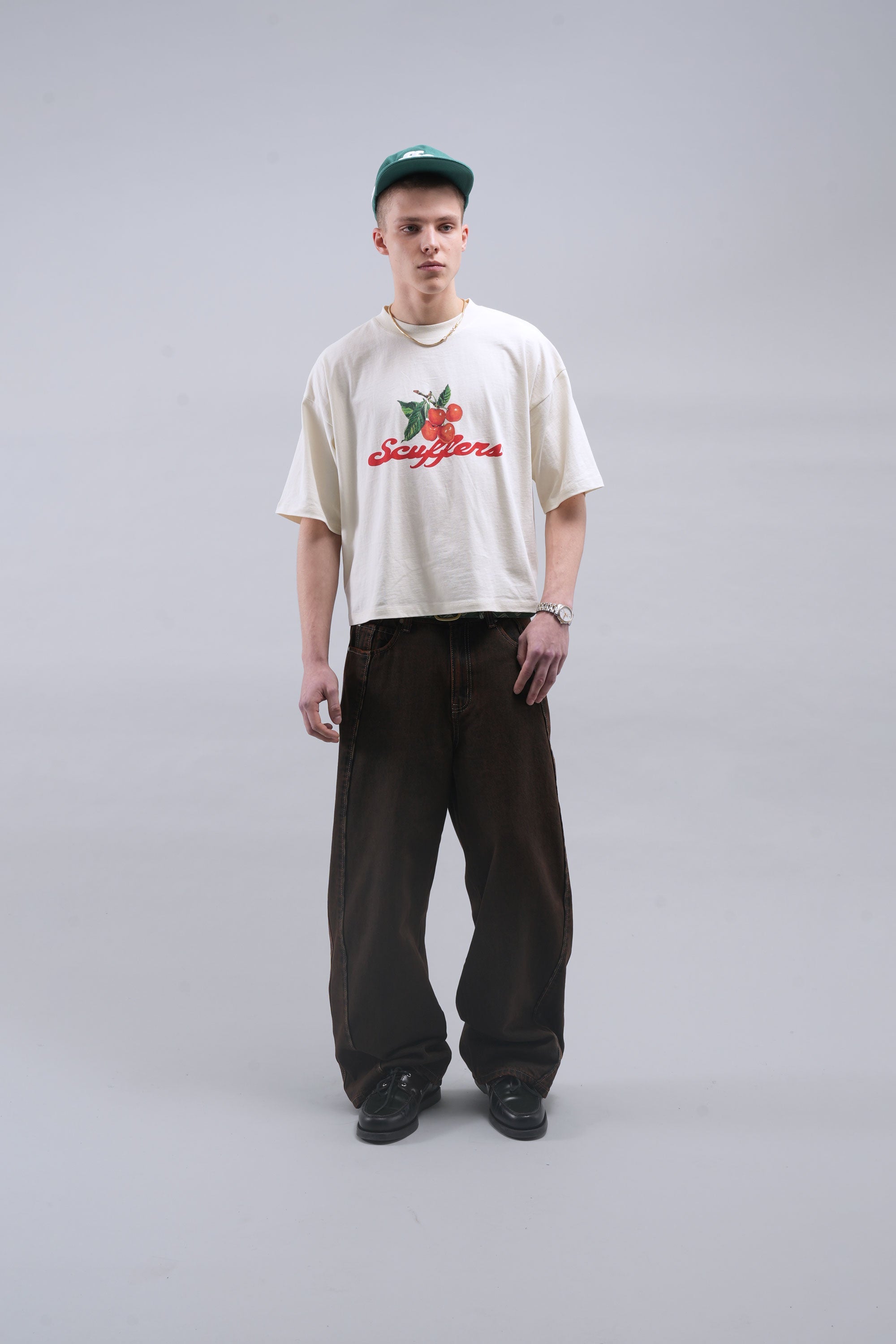 T-shirt tropical écru