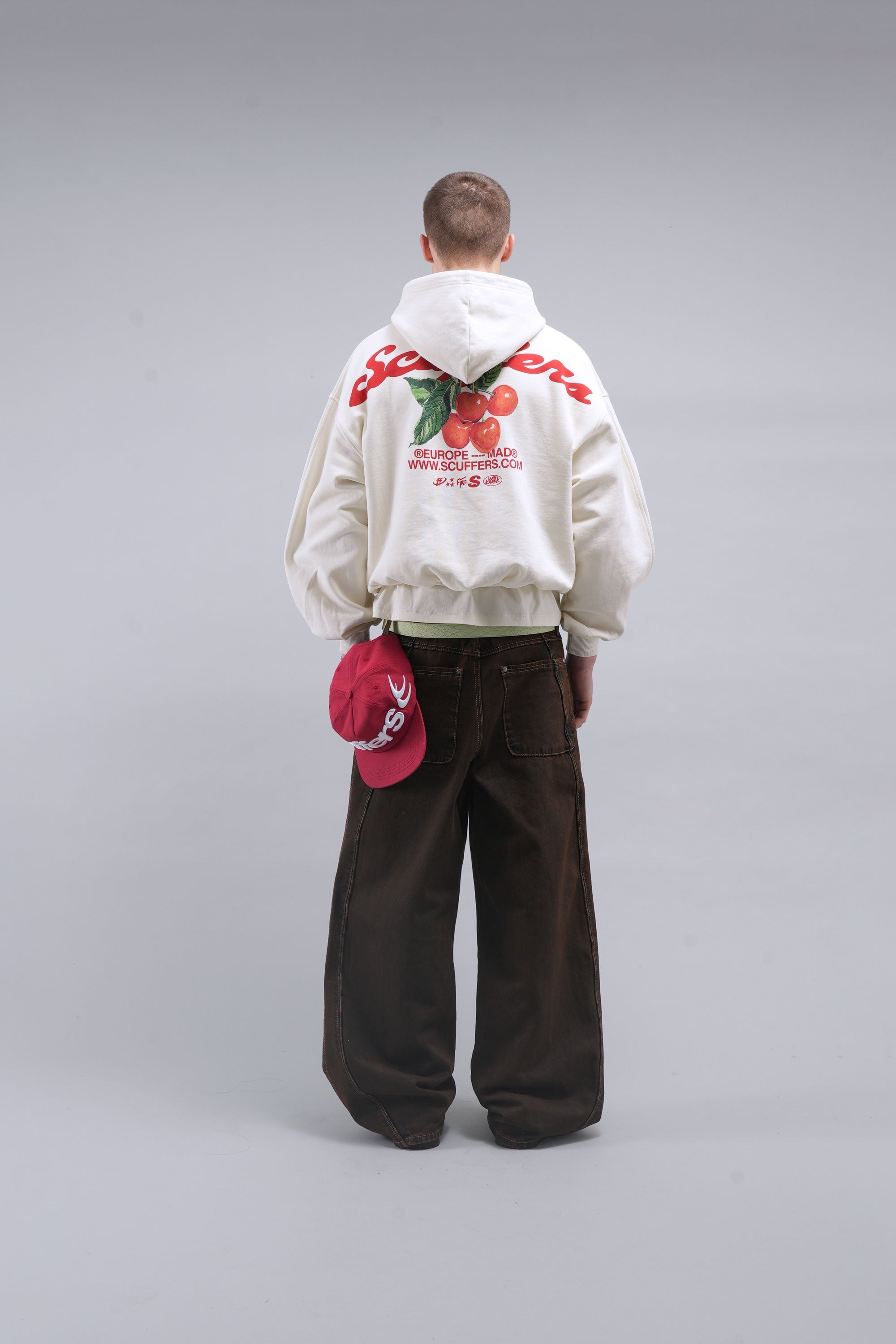 Sweat à capuche écru tropical