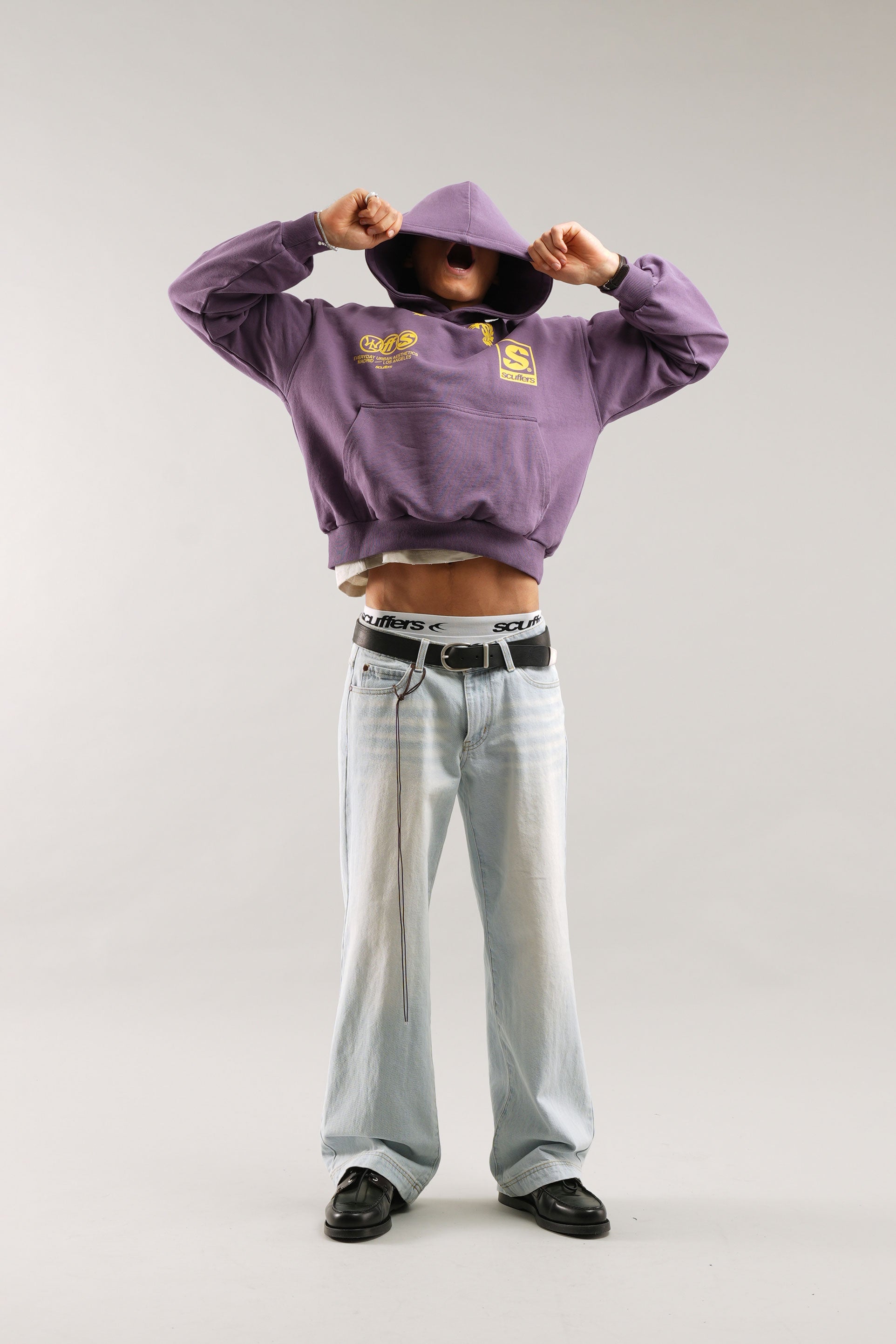 Sweat à capuche violet New Age