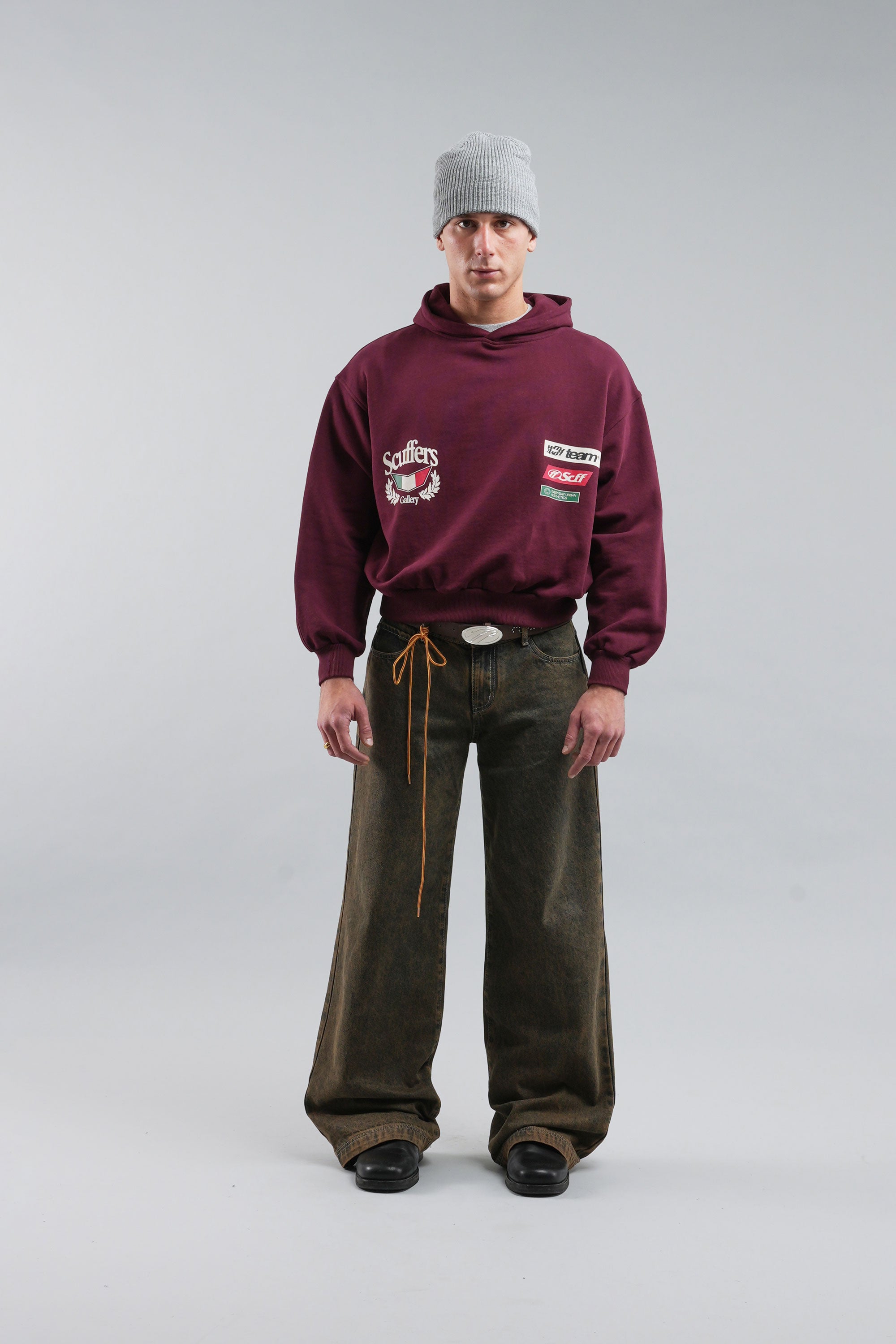 Sweat à capuche Romeo bordeaux