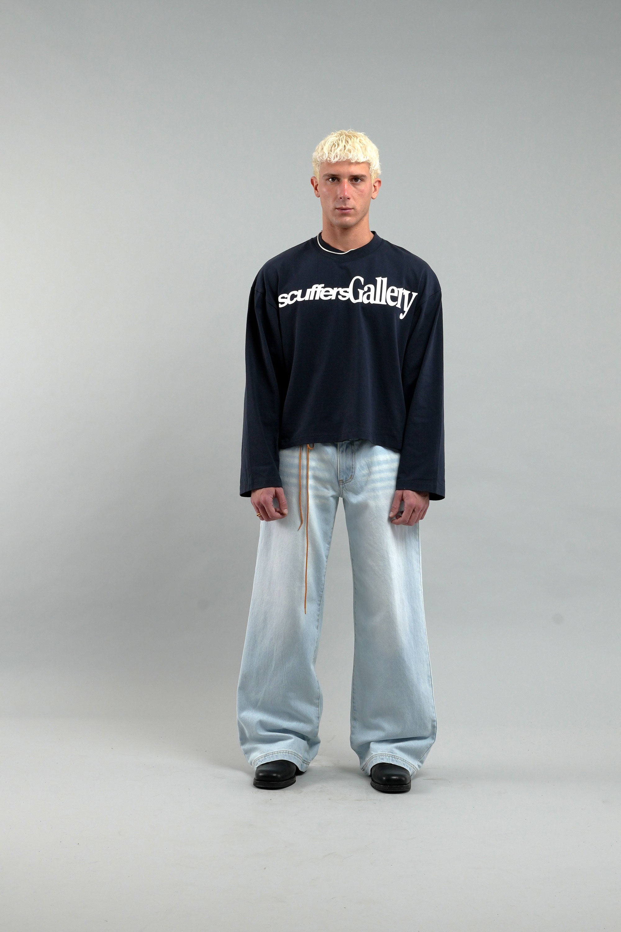 T-shirt à manches longues bleu marine Curator