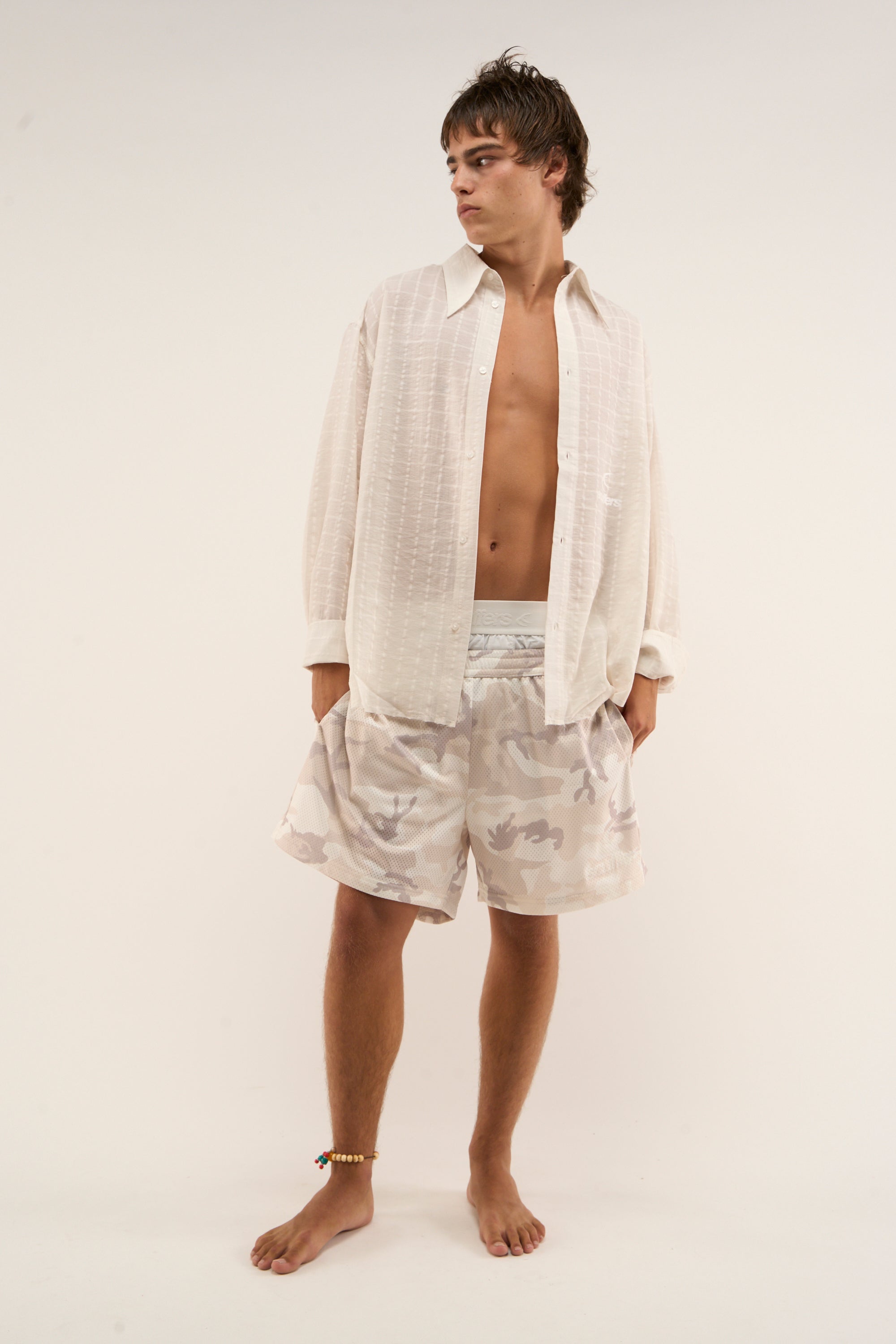 Chemise écrue d'été années 70