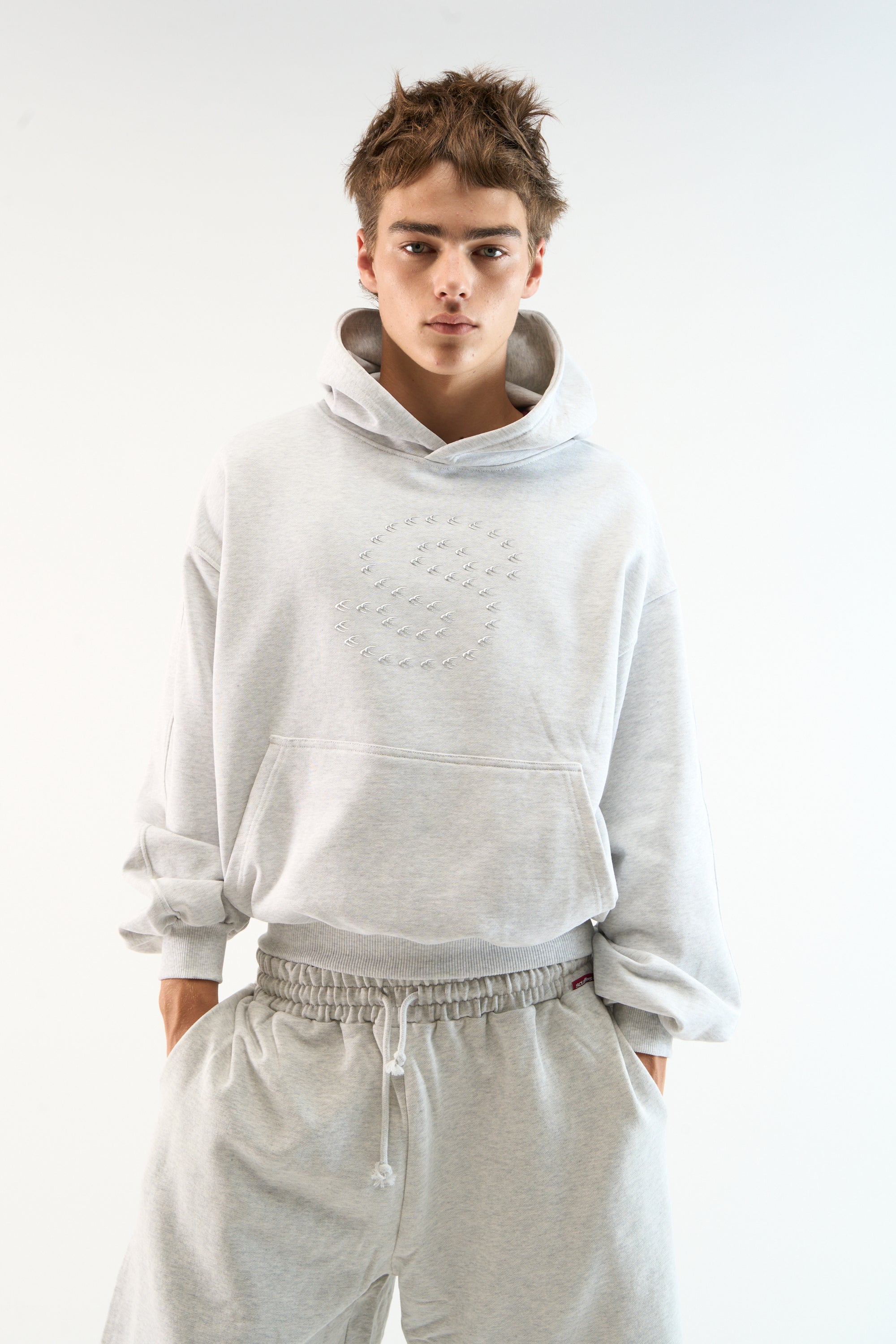 Sweat à capuche Bob Grey chiné