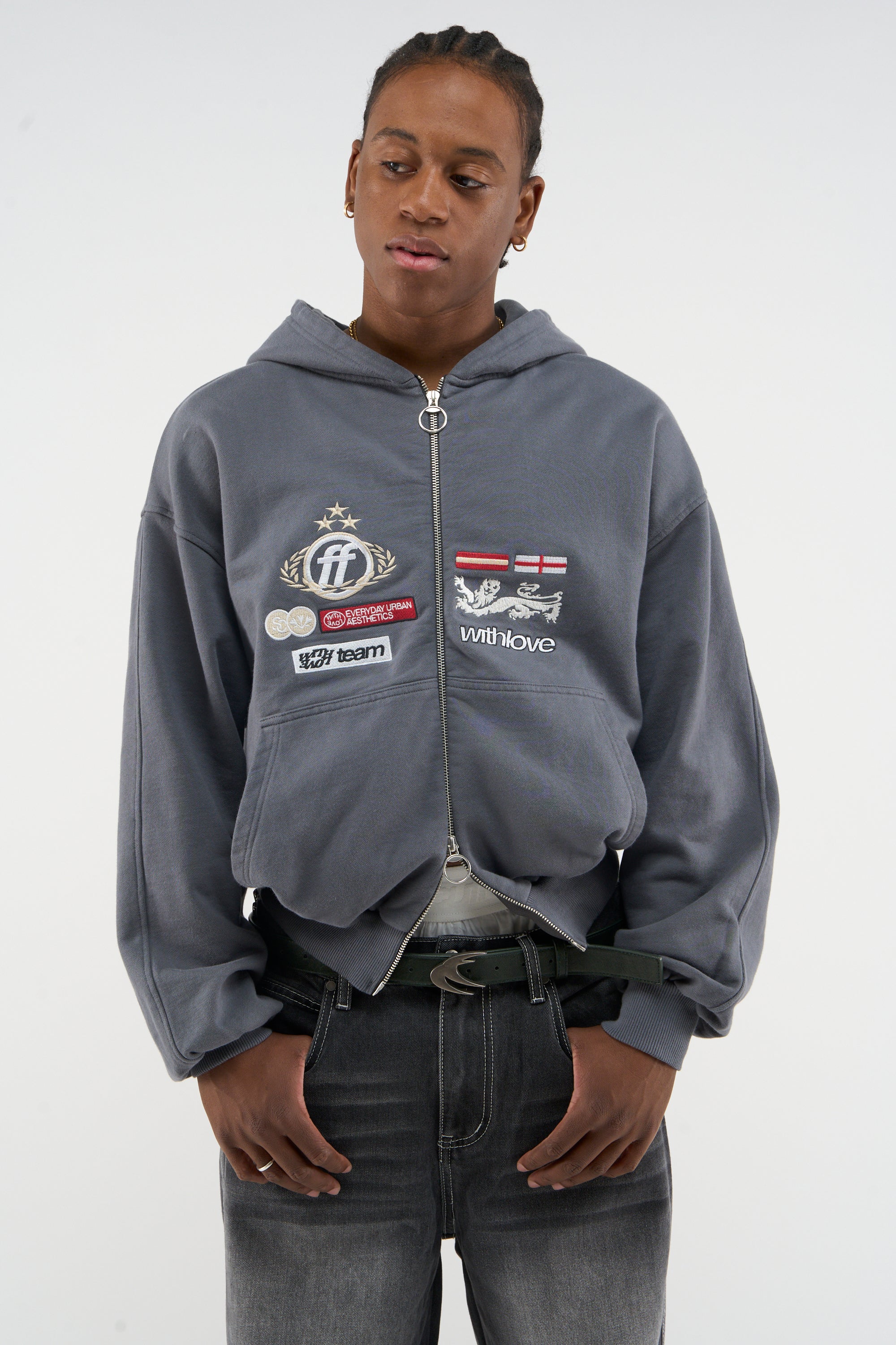 Maire Fermeture éclair bleu poussiéreux