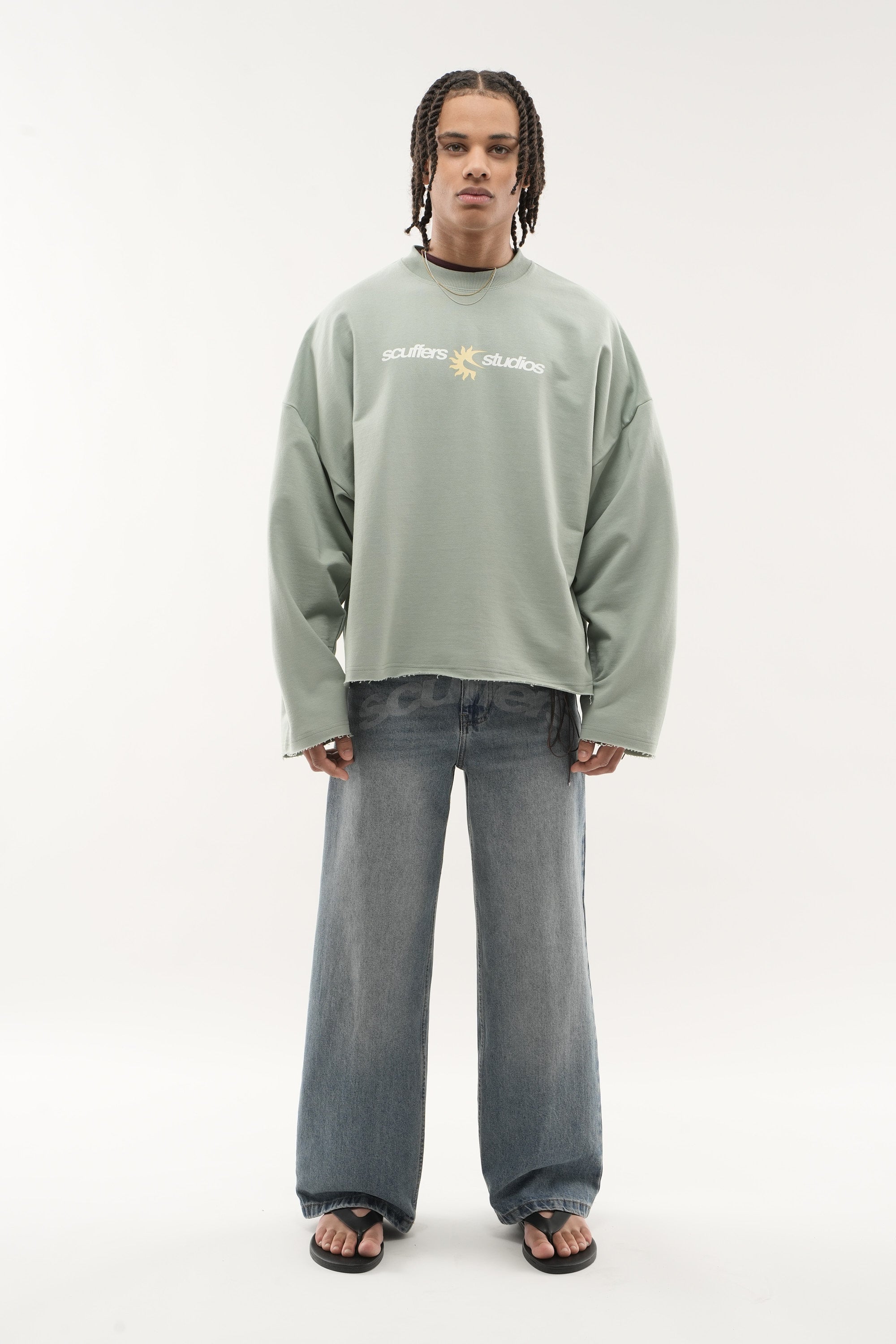 Sweat-shirt vert clair Not Ibiza Again