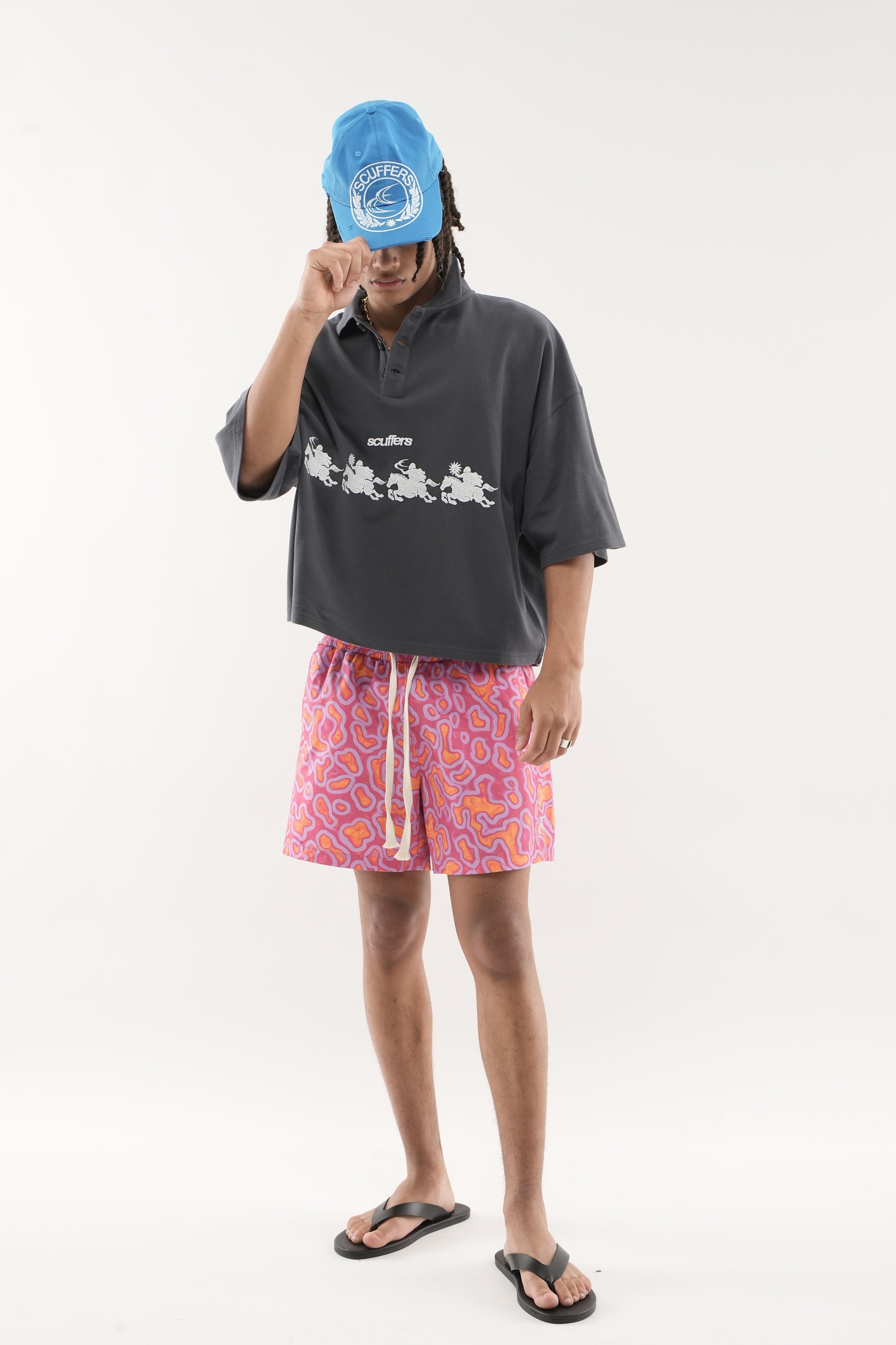 Polo de course bleu marine