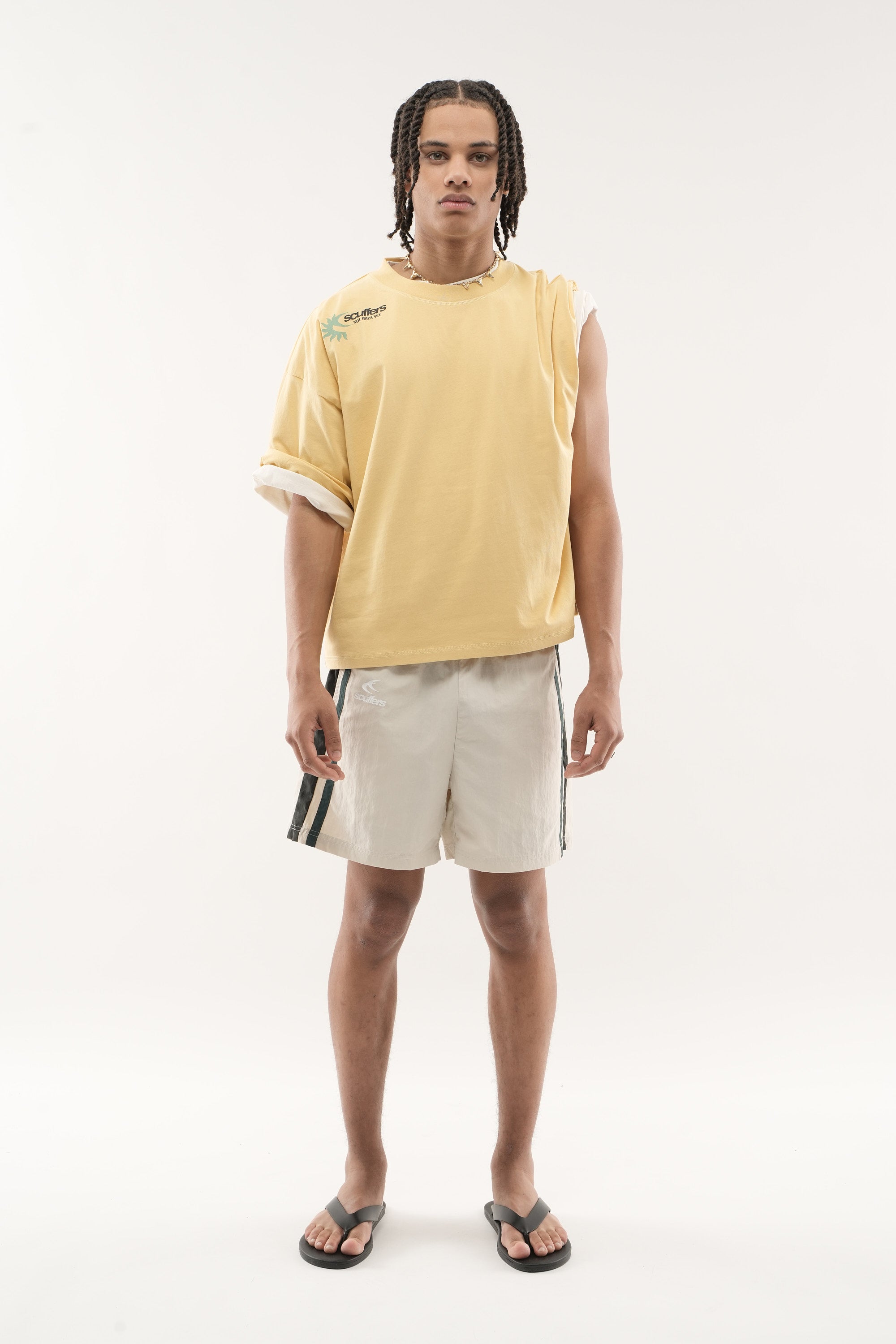 T-shirt jaune « Not Ibiza Again »