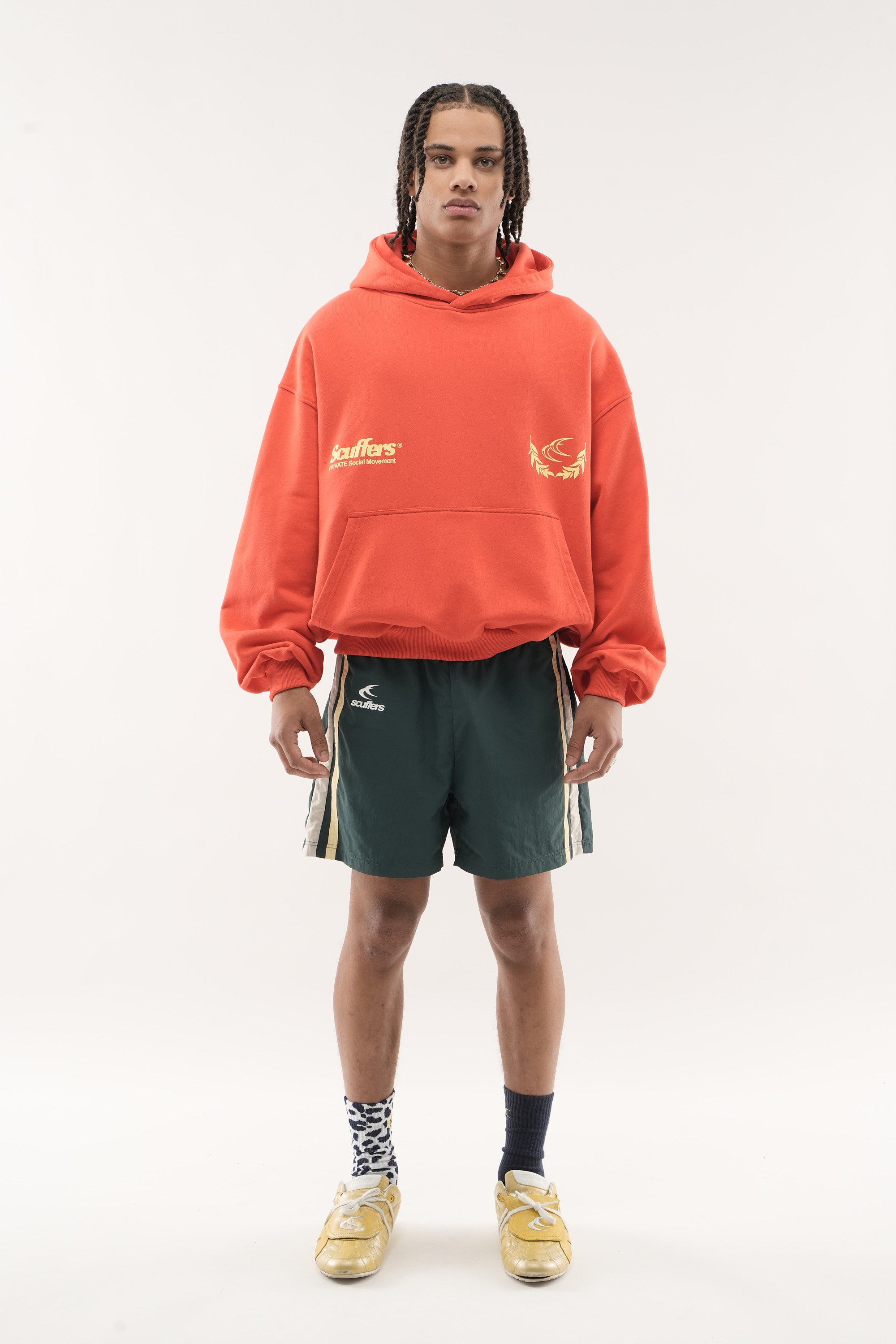 Sweat à capuche orange EA