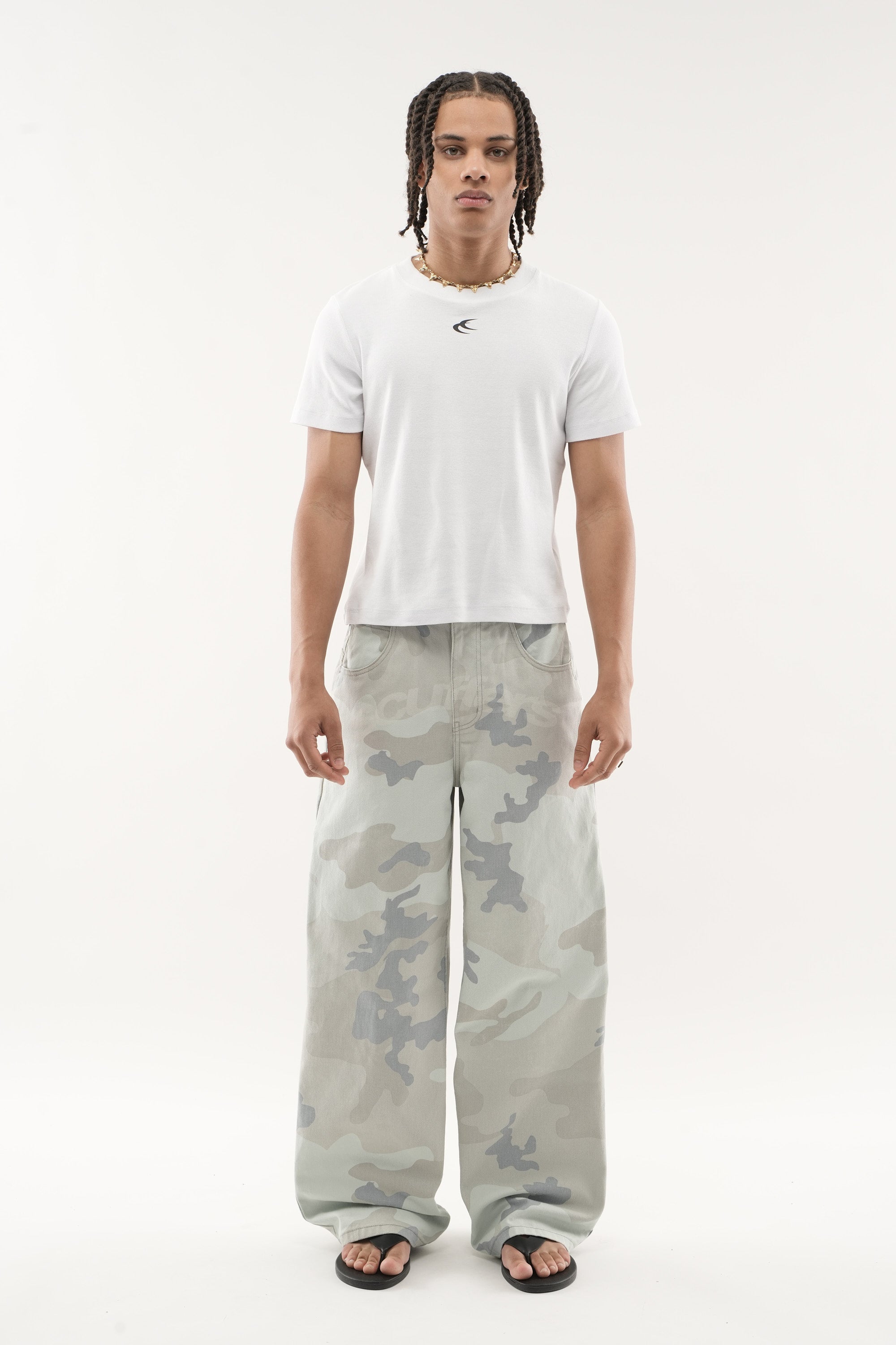 Pantalon camouflage bleu clair éclatant