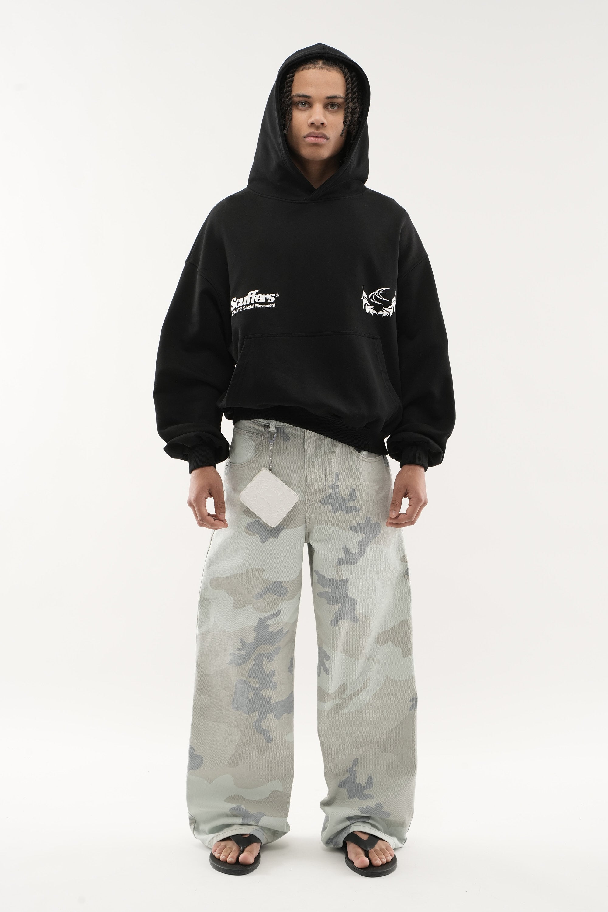 Sweat à capuche noir EA