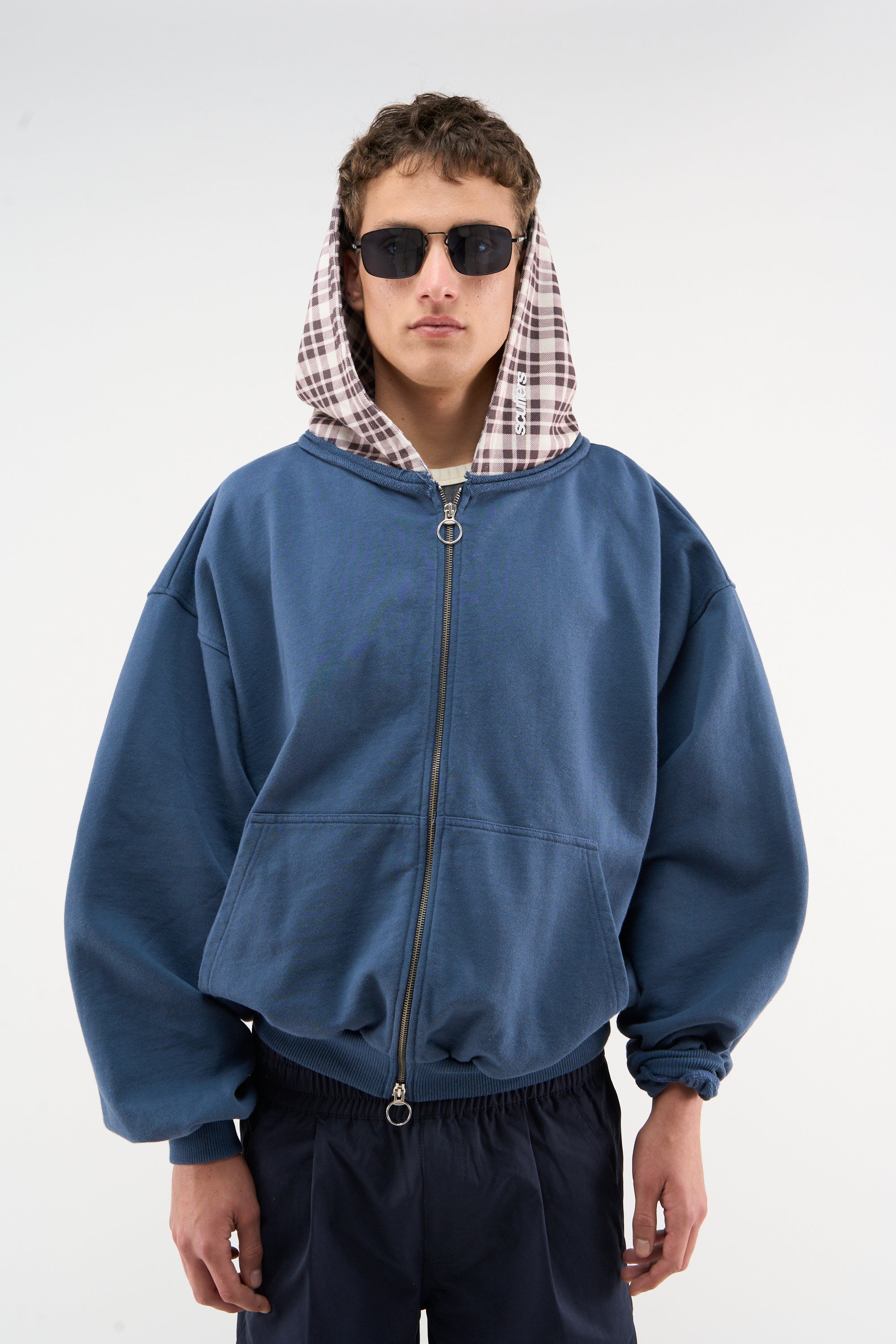 Masque neuf bleu marine à fermeture éclair