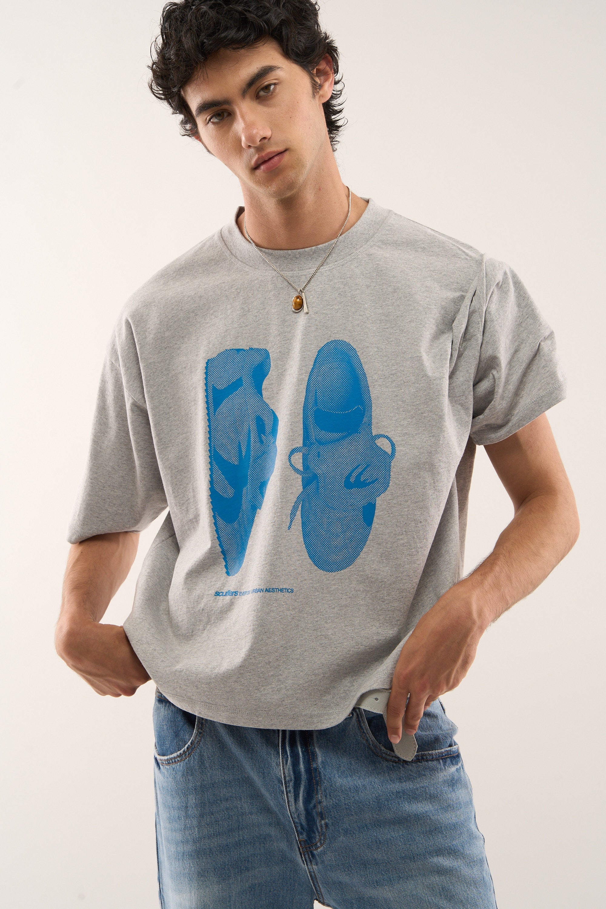 T-shirt gris chiné Boots