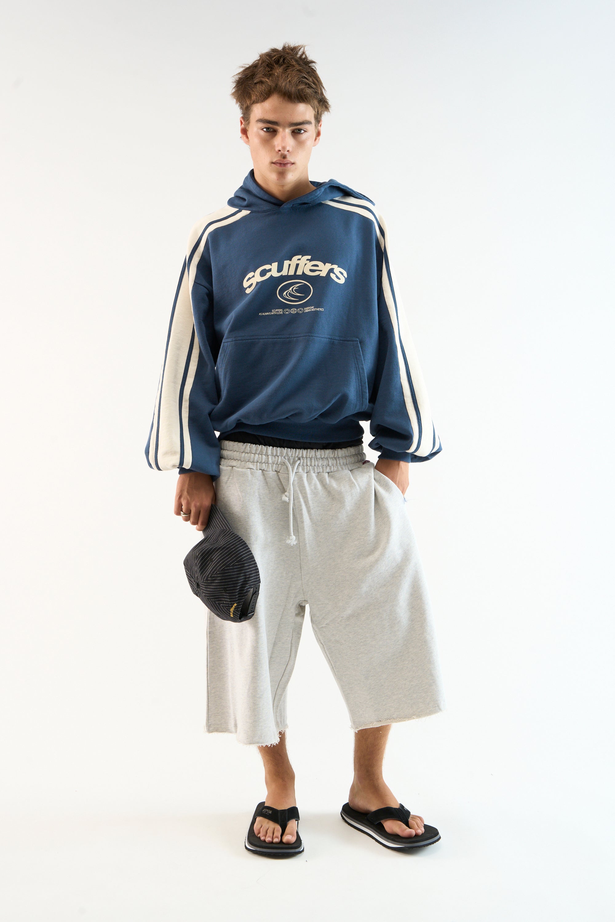 Sweat à capuche bleu sans effort