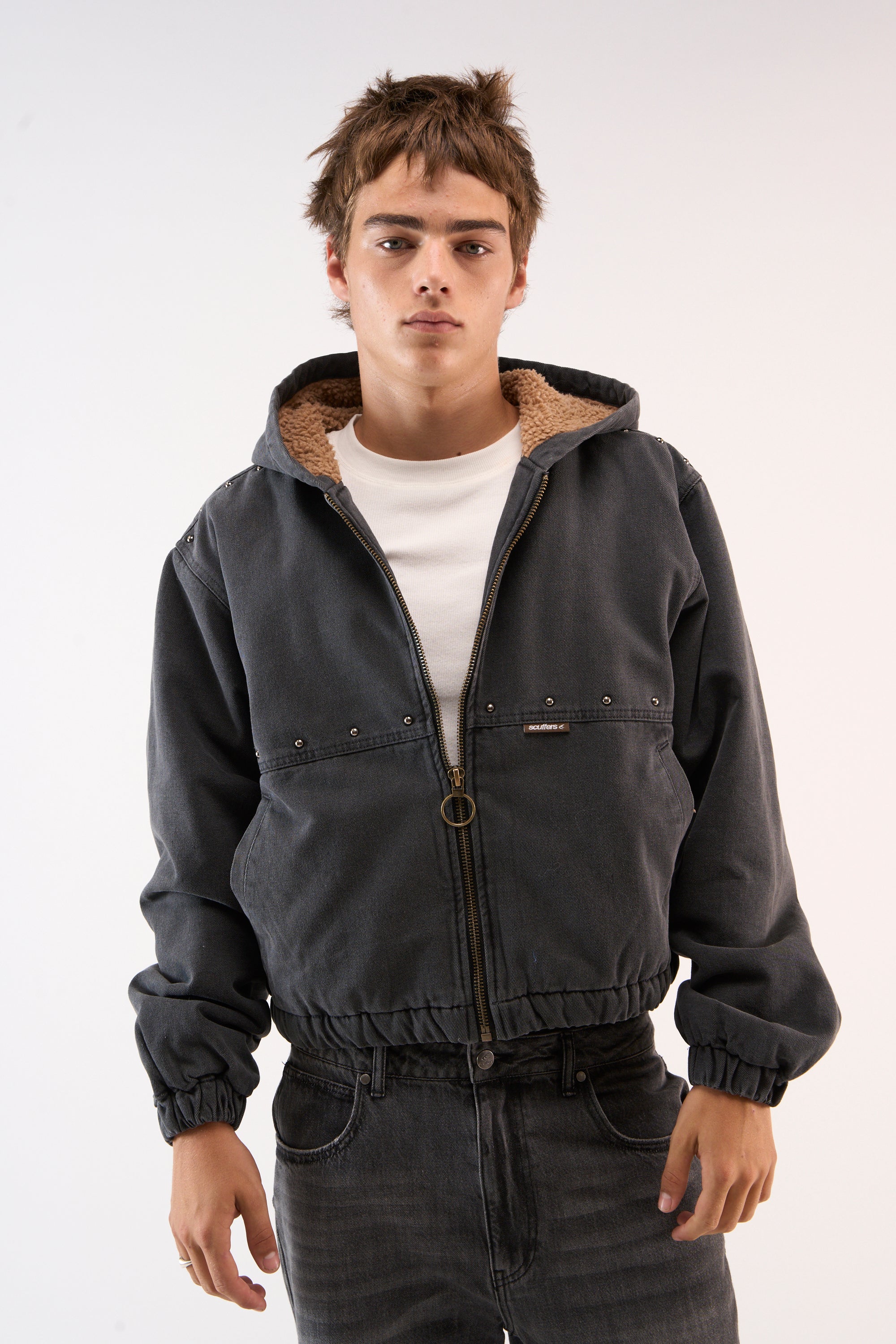 veste de travail en jean foncé