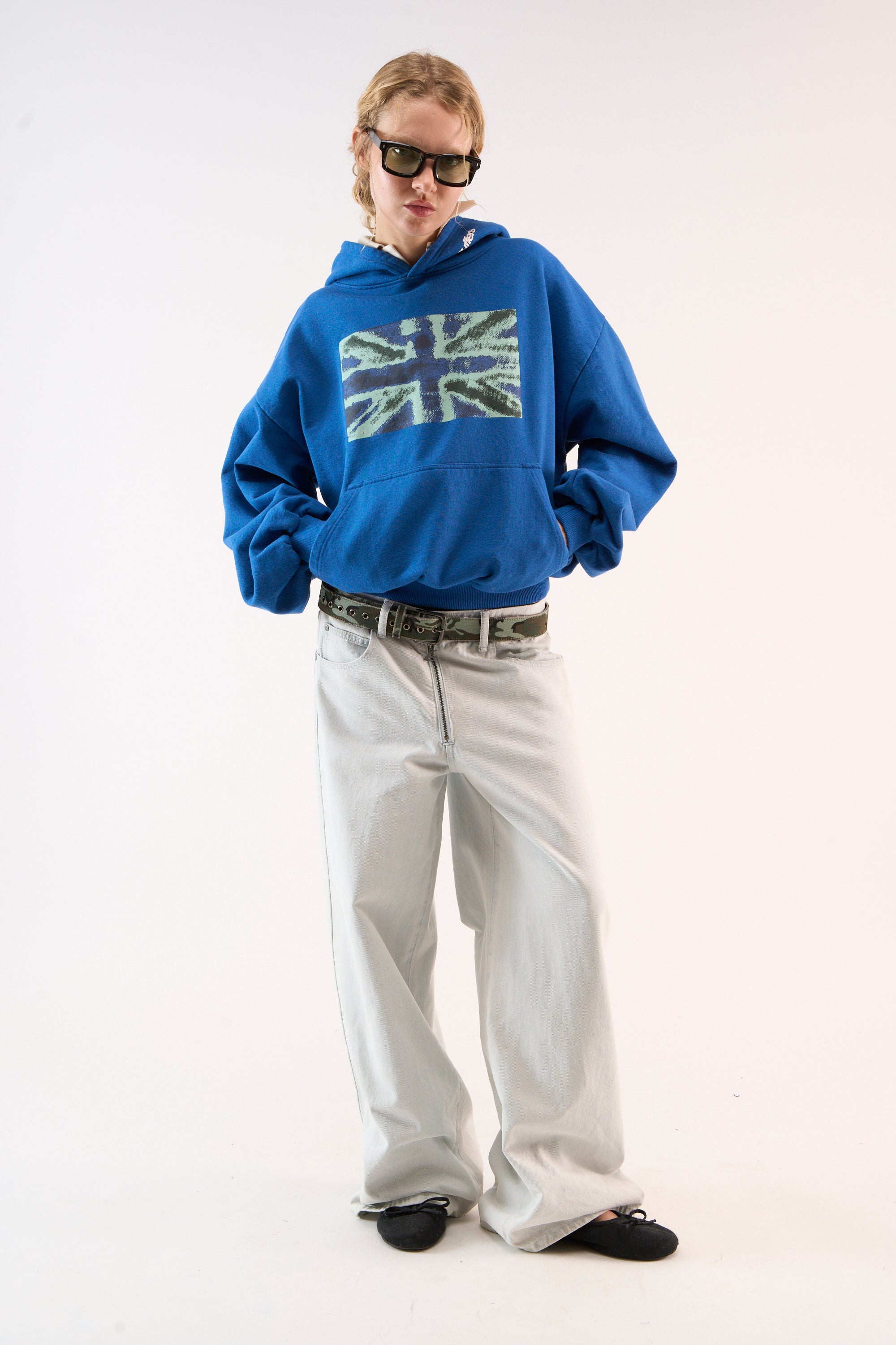 Sweat à capuche bleu Nowhere