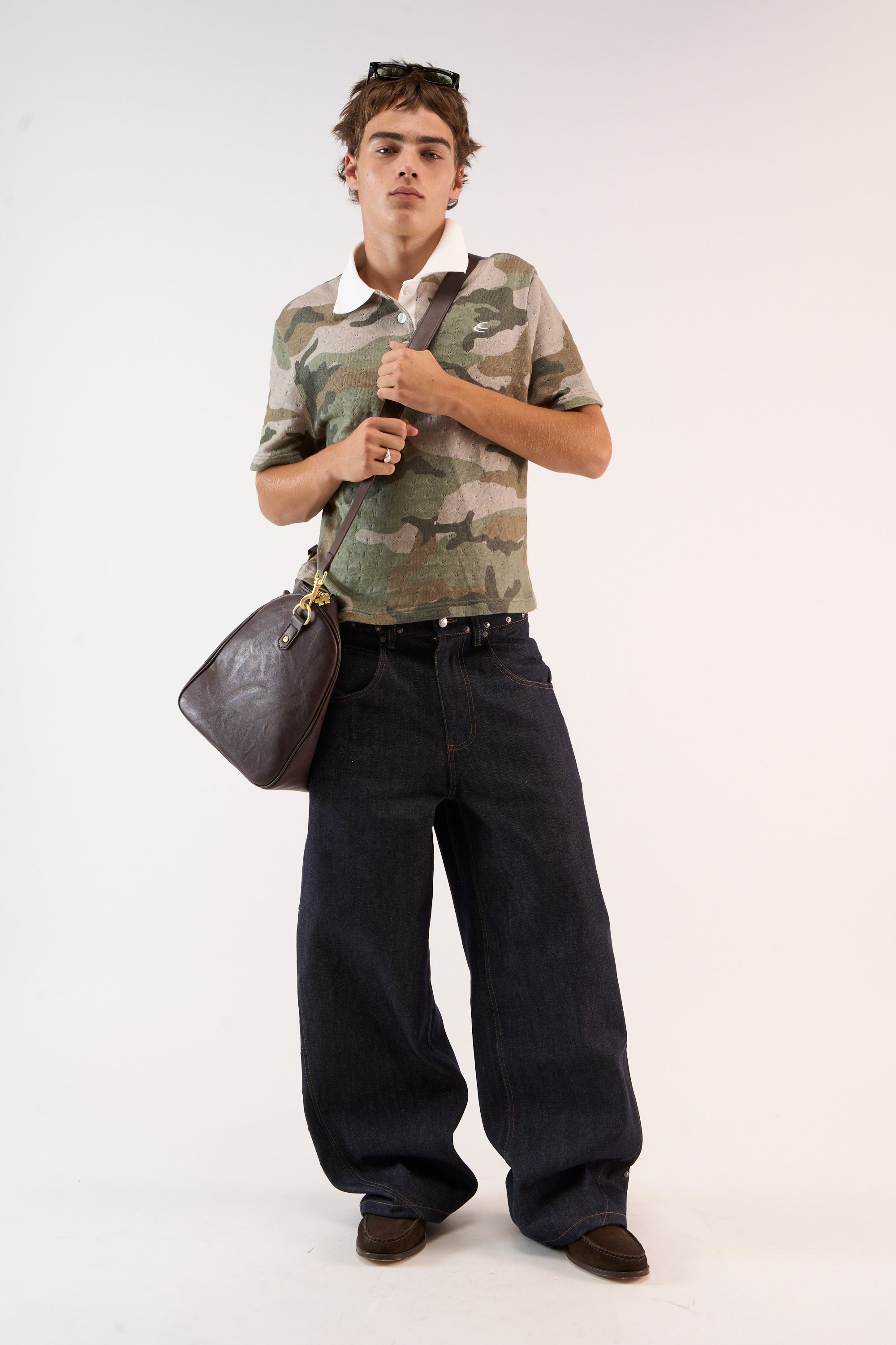 Polo camouflage ajouré