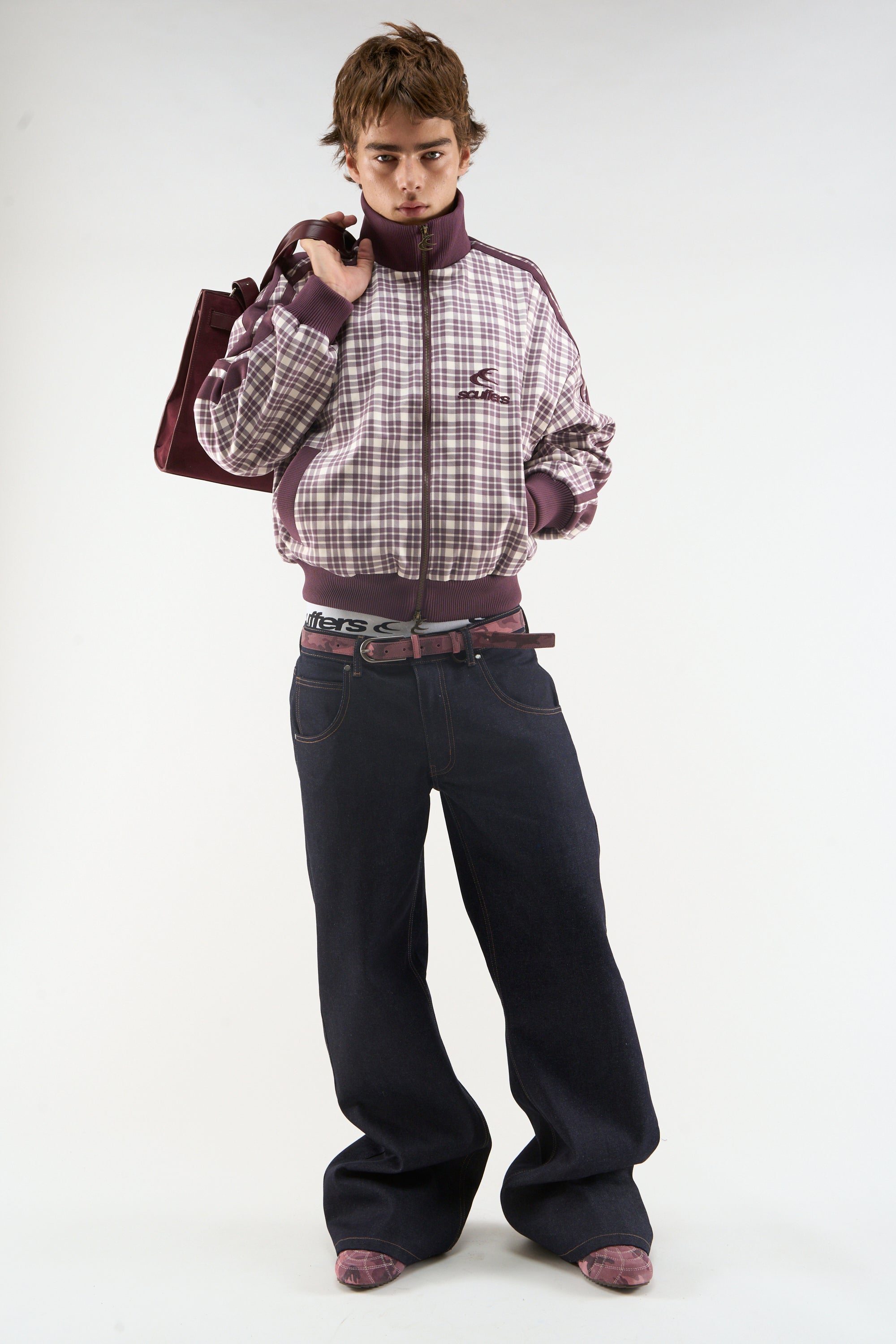 Souris à fermeture éclair bordeaux