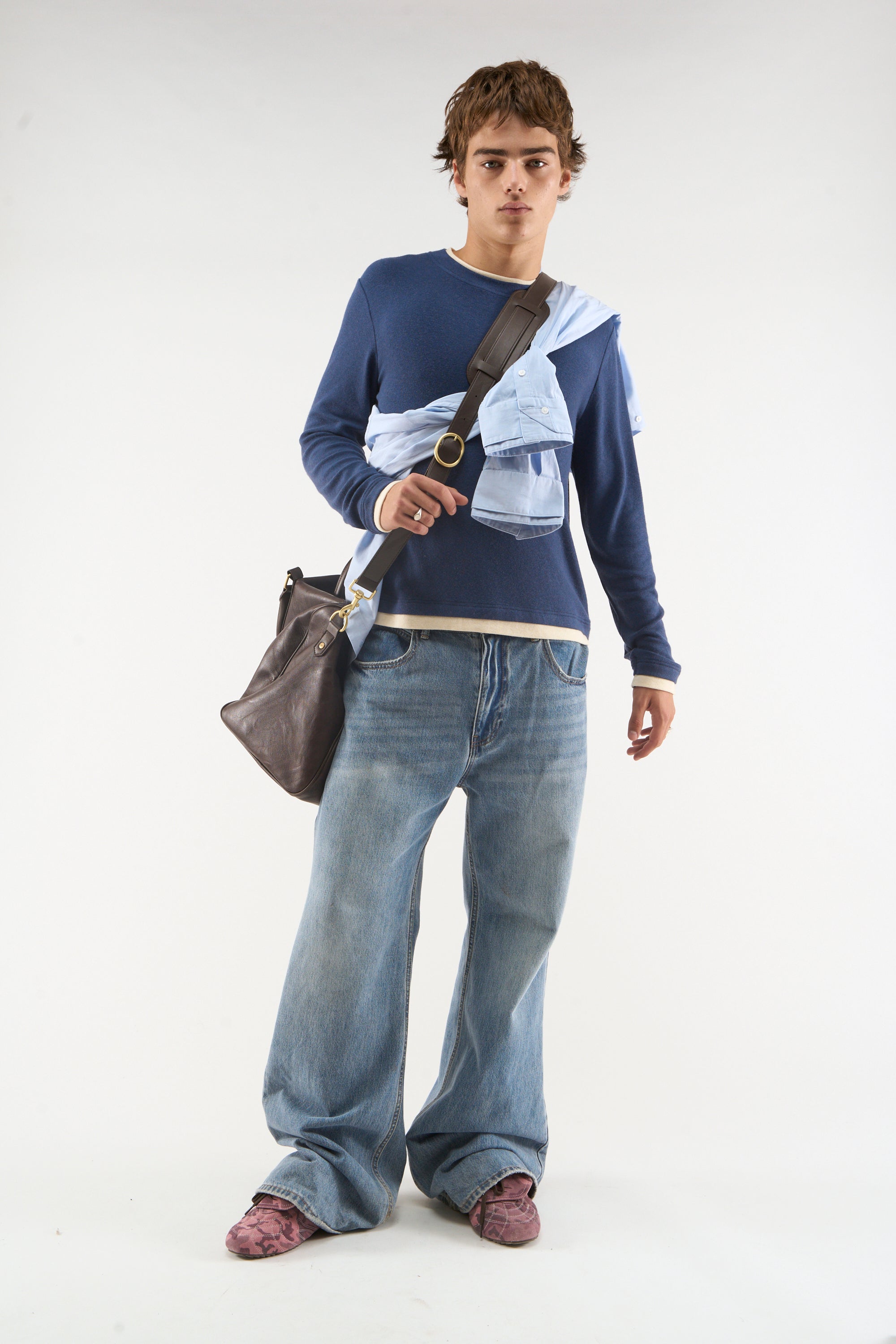 Double bleu marine manches longues