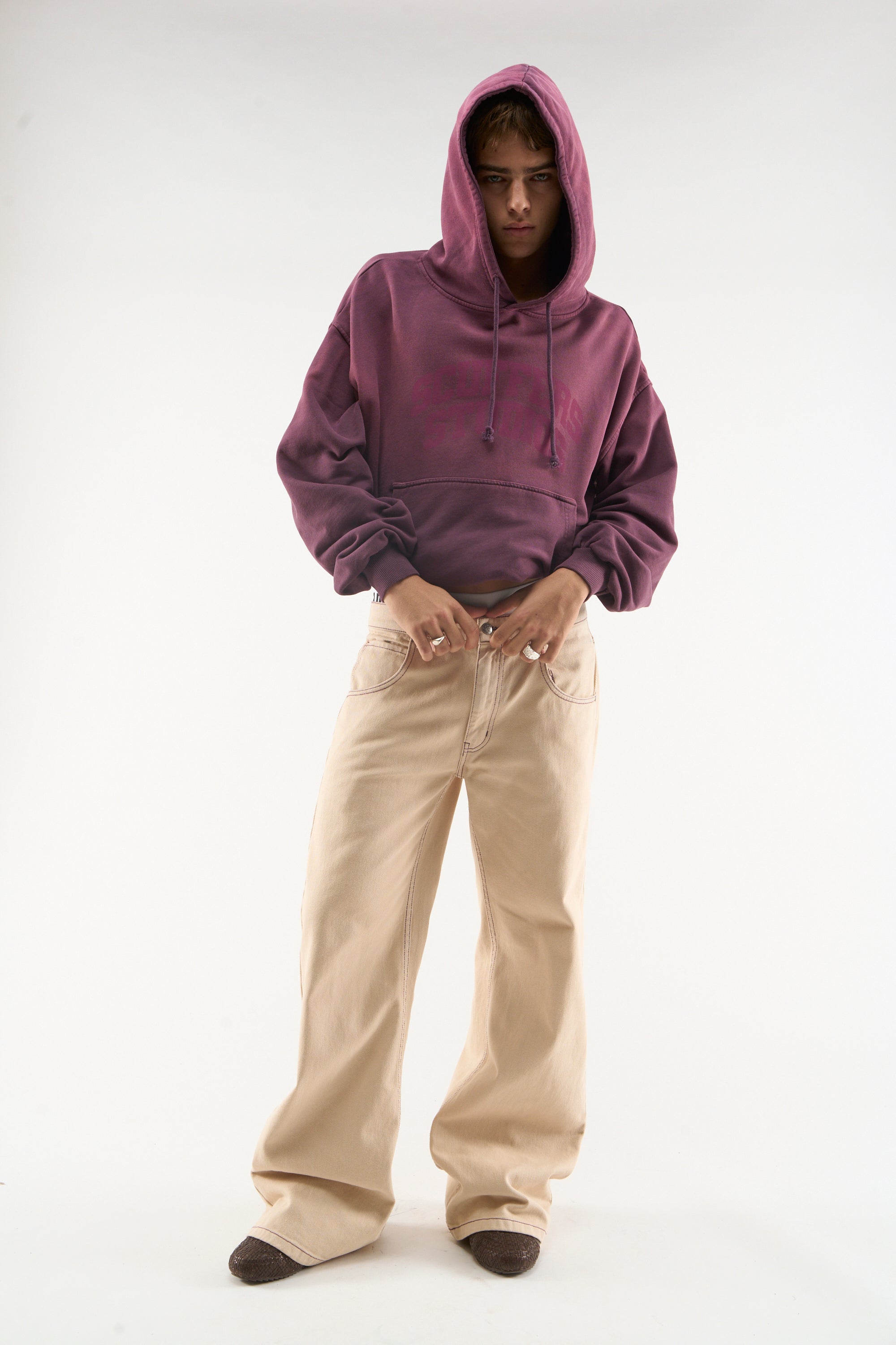 Sweat à capuche bordeaux Locker