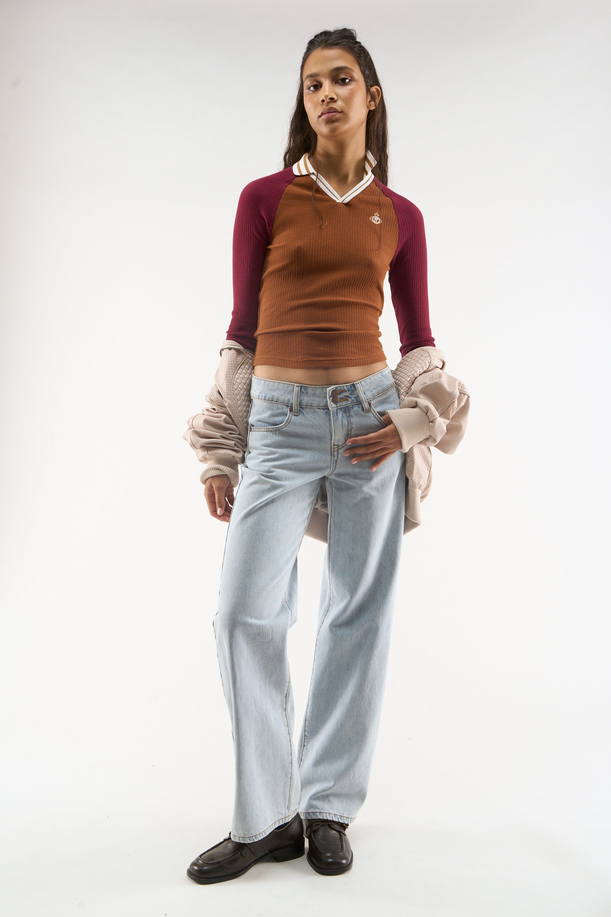 T-shirt à manches longues Bow Brown