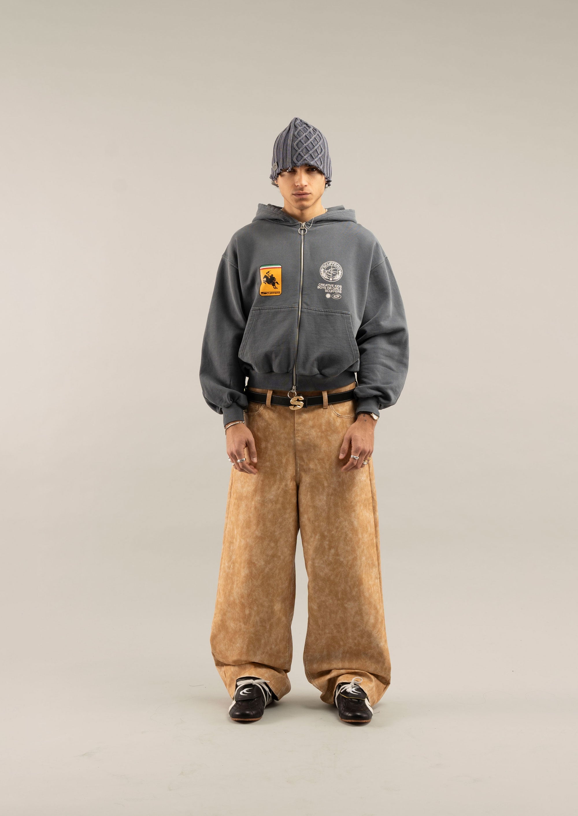 Fermeture éclair bleu clair pierre