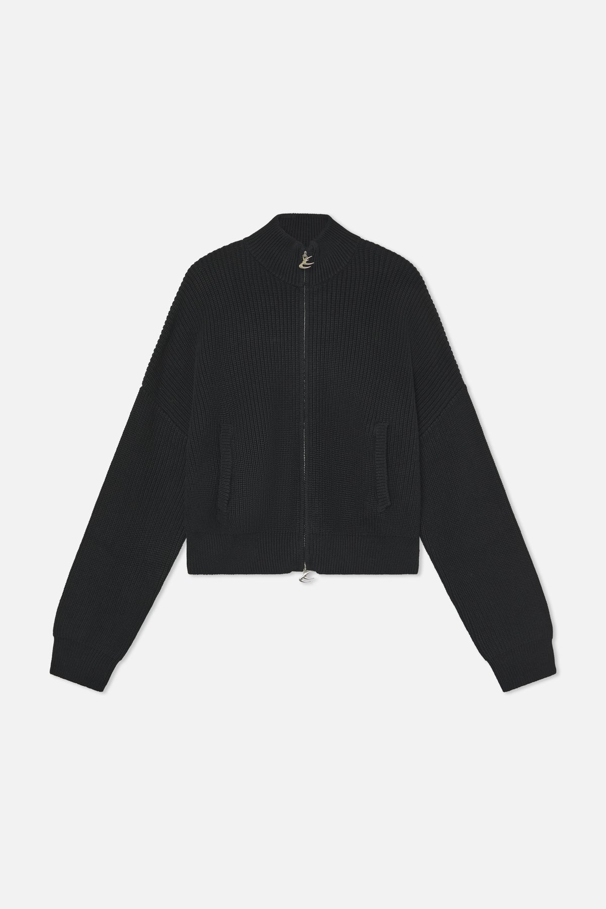 Fermeture éclair en maille noire Delore