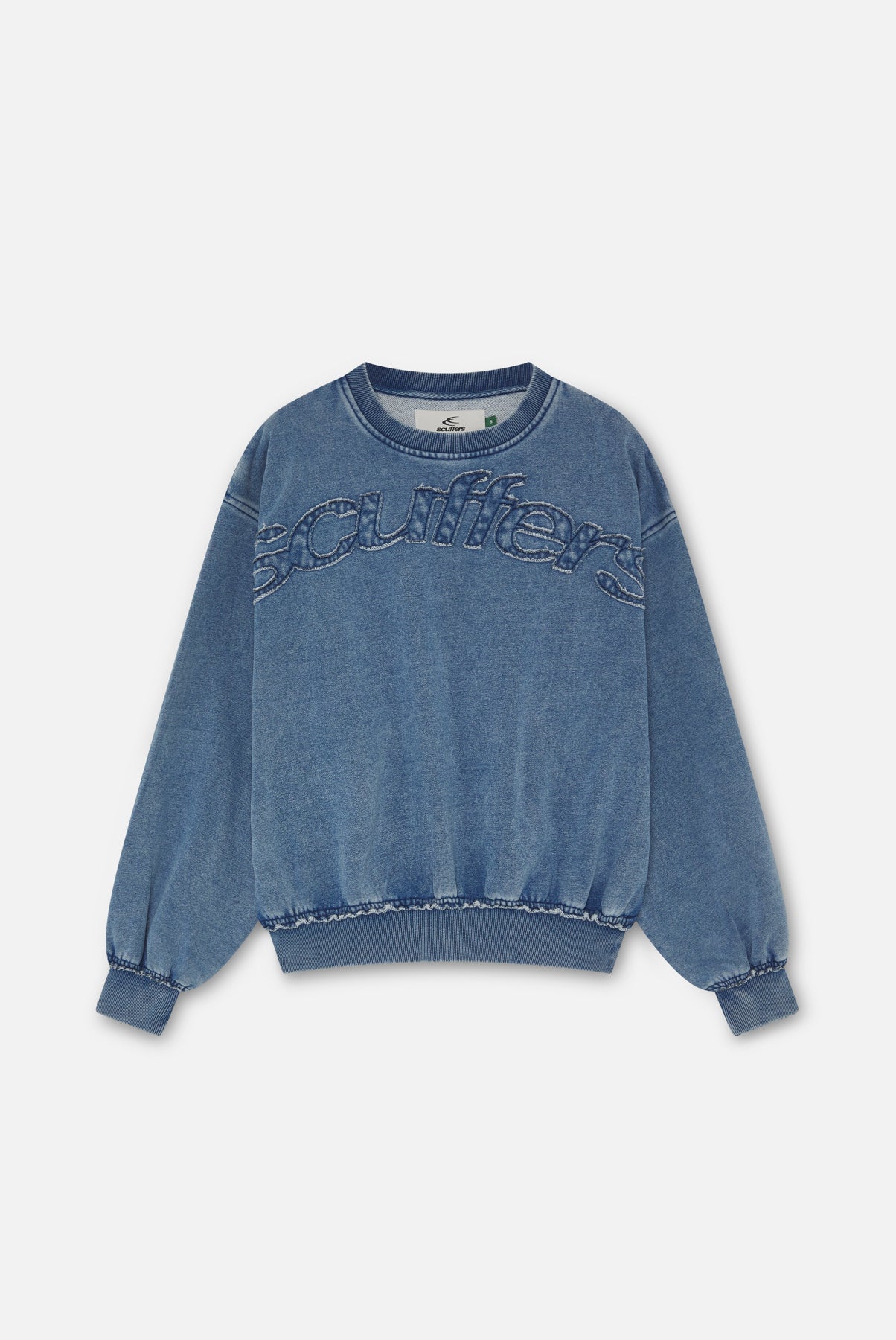 Col rond bleu denim