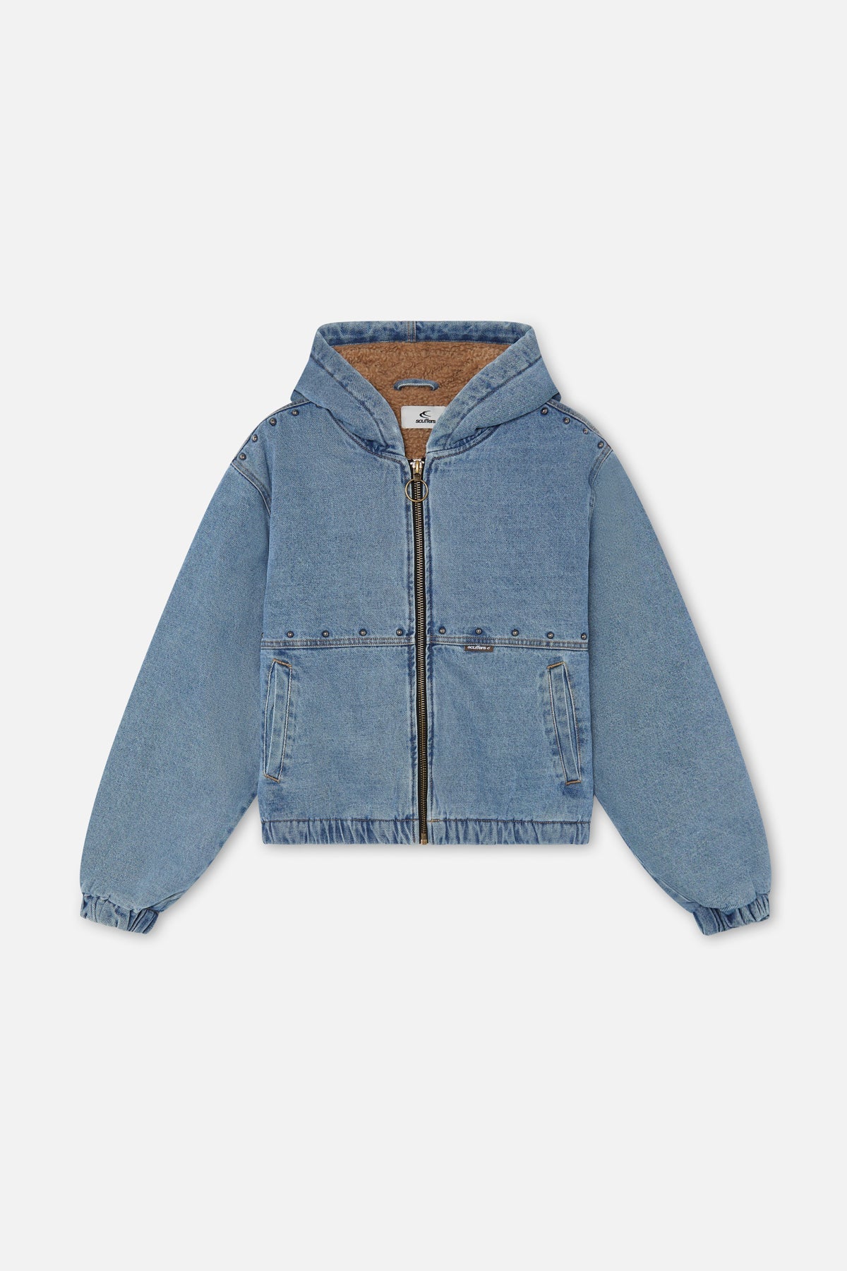 veste de travail en denim bleu